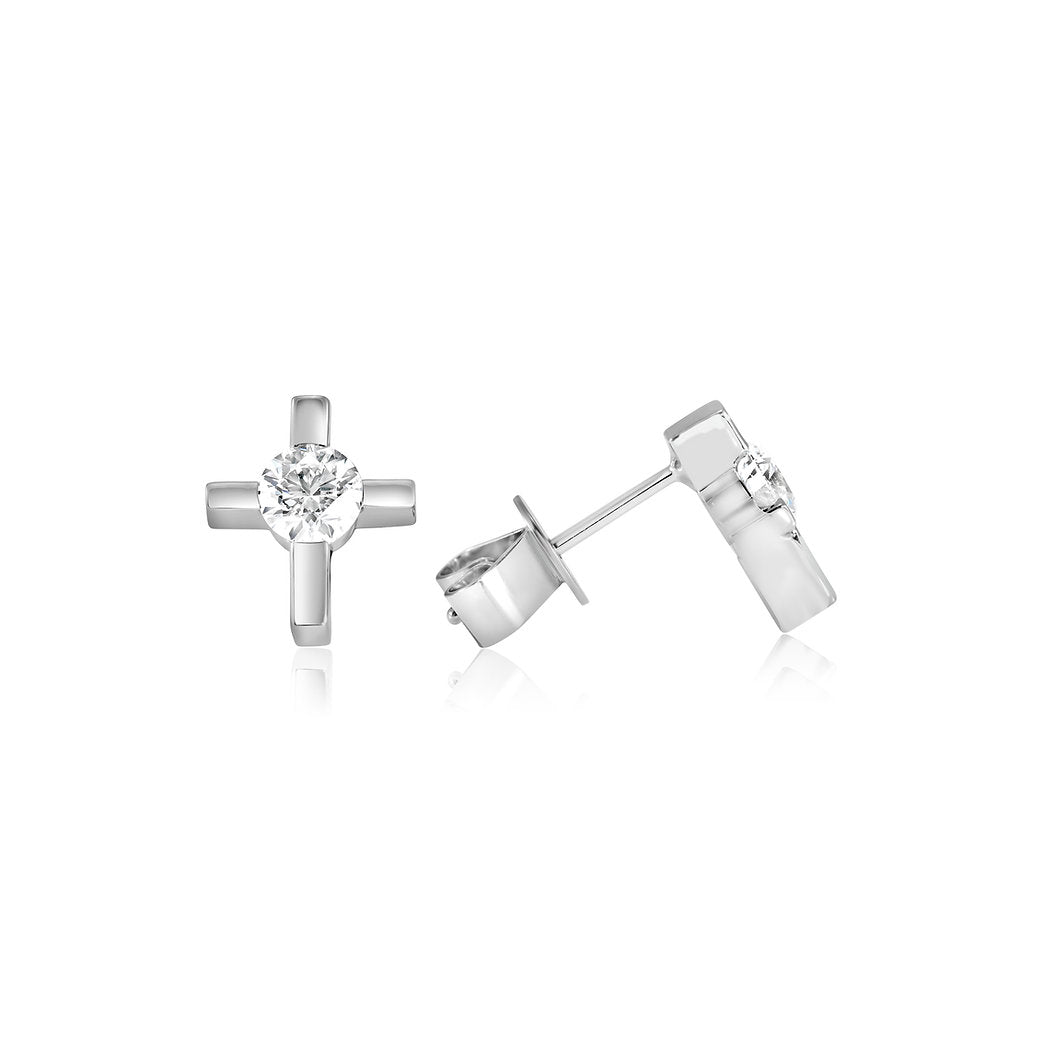 18K earrings setting - Lotus Diamond