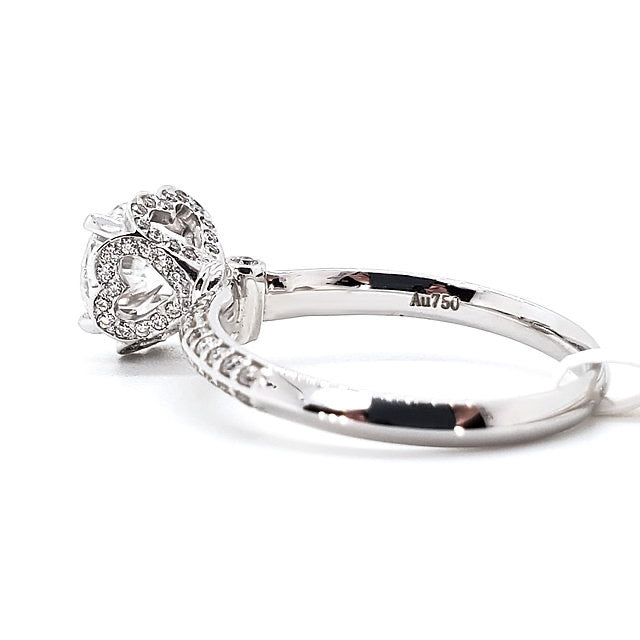 18K Floral Diamonds double-line Setting Lotus Diamond