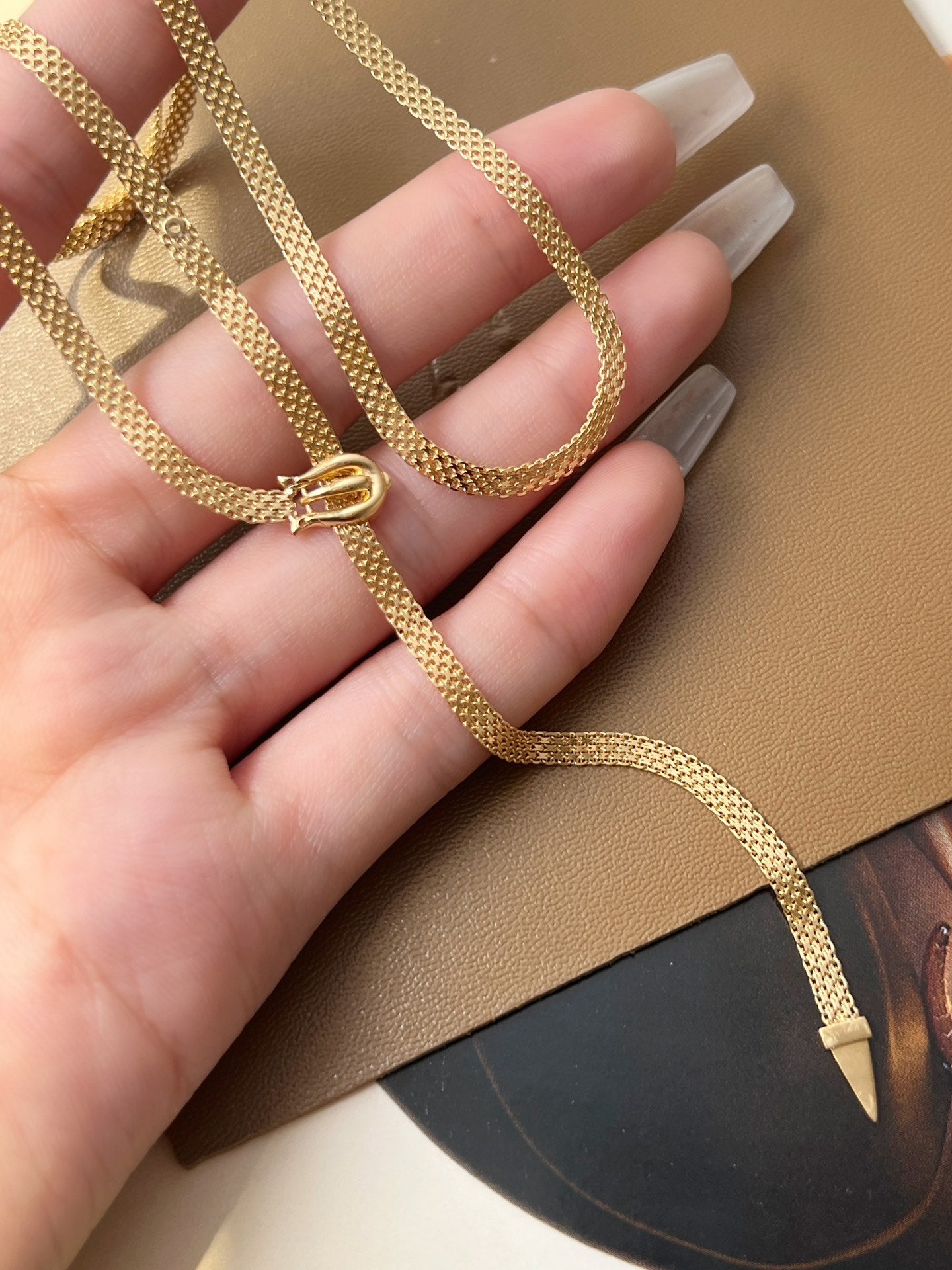 18k gold Fashion necklace - Style A - Lotus Diamond