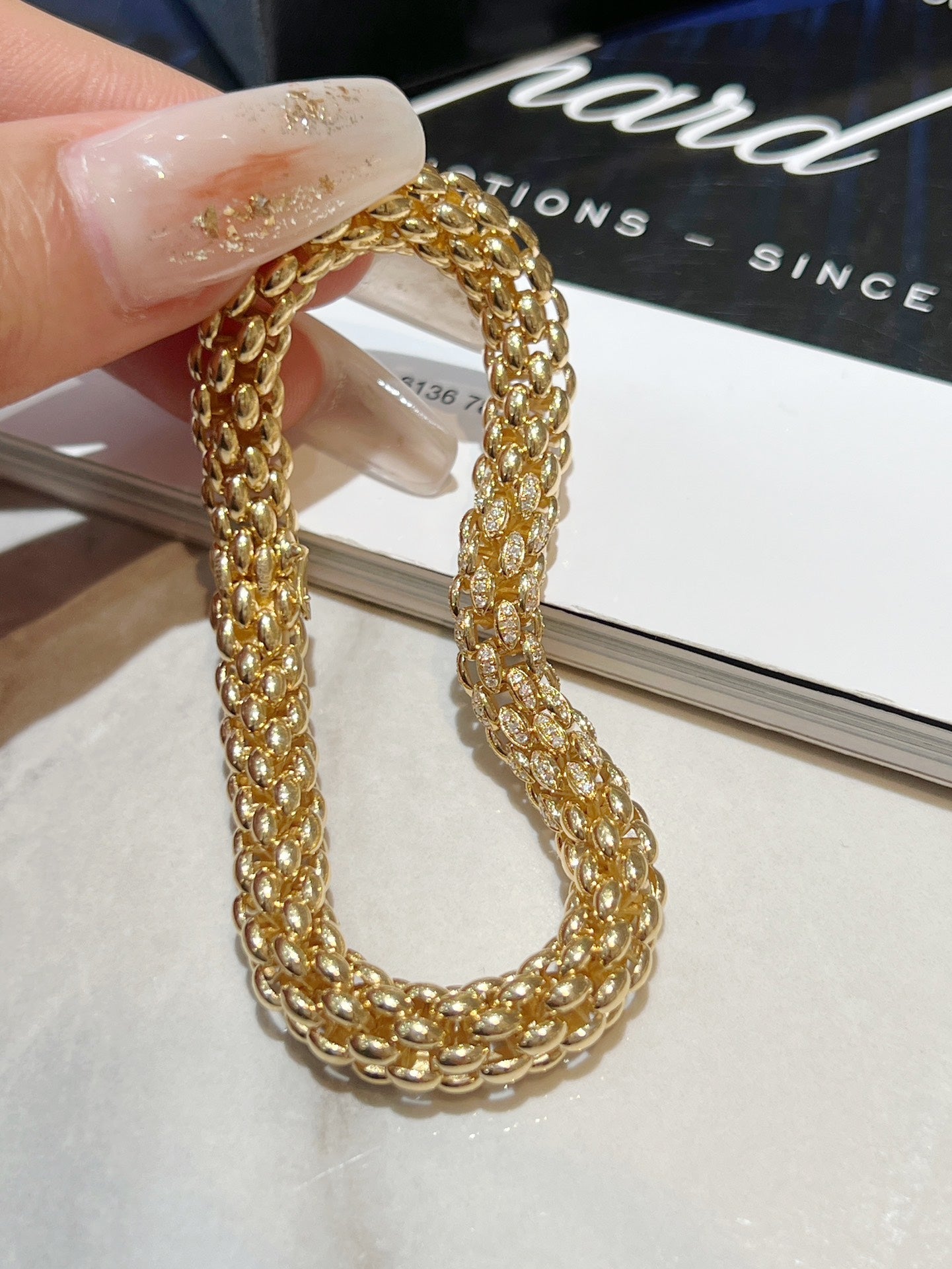18k gold gilt diamond bracelet - Lotus Diamond