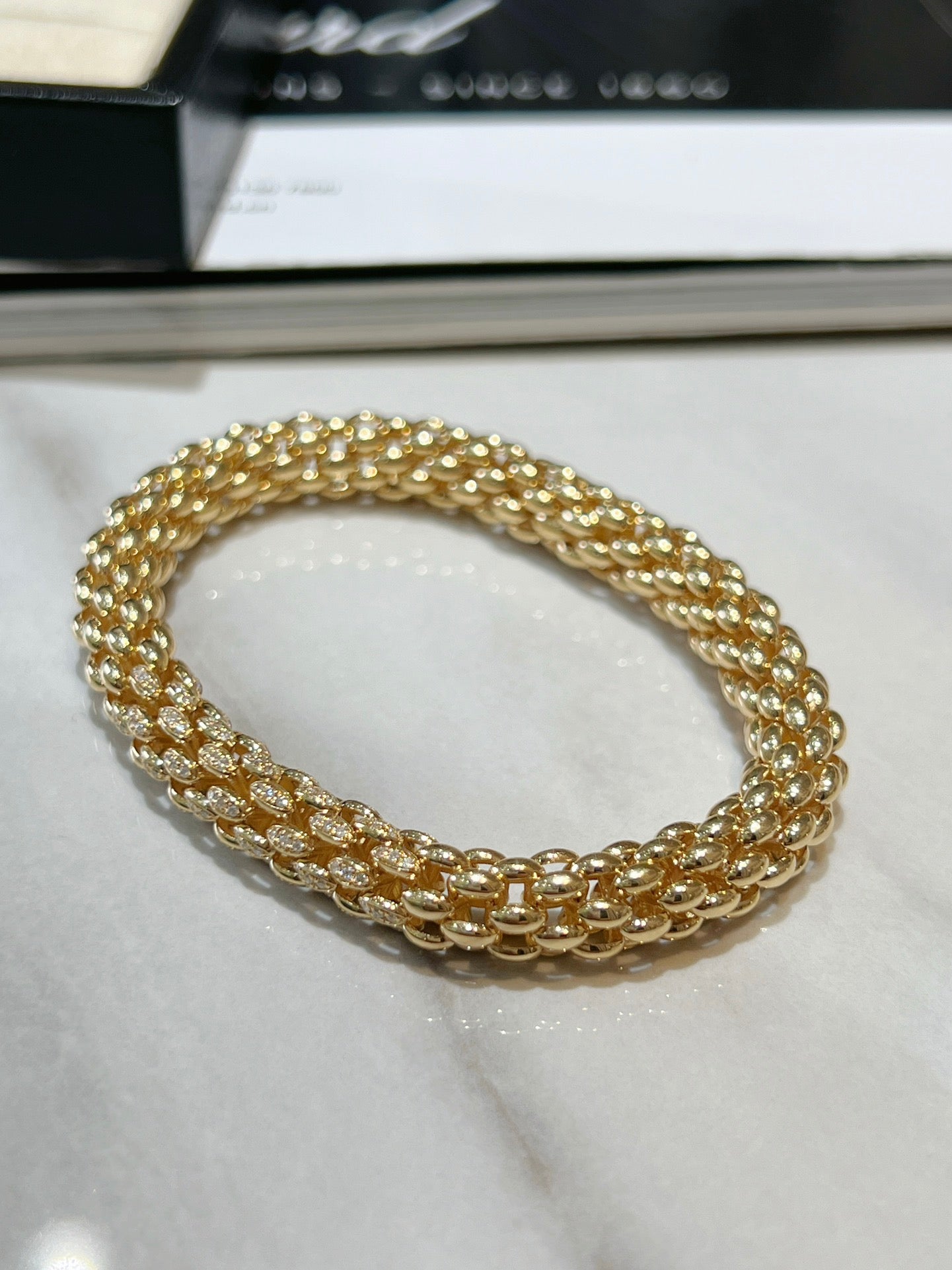 18k gold gilt diamond bracelet - Lotus Diamond