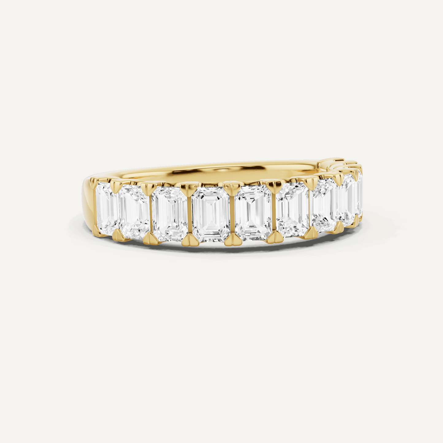 2 ctw Emerald Diamond Eleven Stone Wedding Band - Lotus Diamond