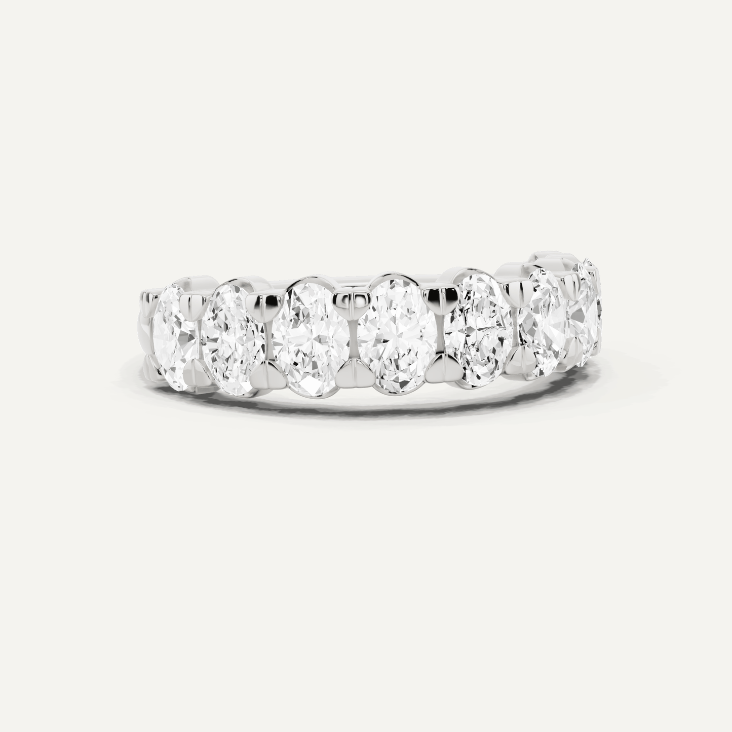 2 ctw Oval Diamond Nine Stone Wedding Band - Lotus Diamond