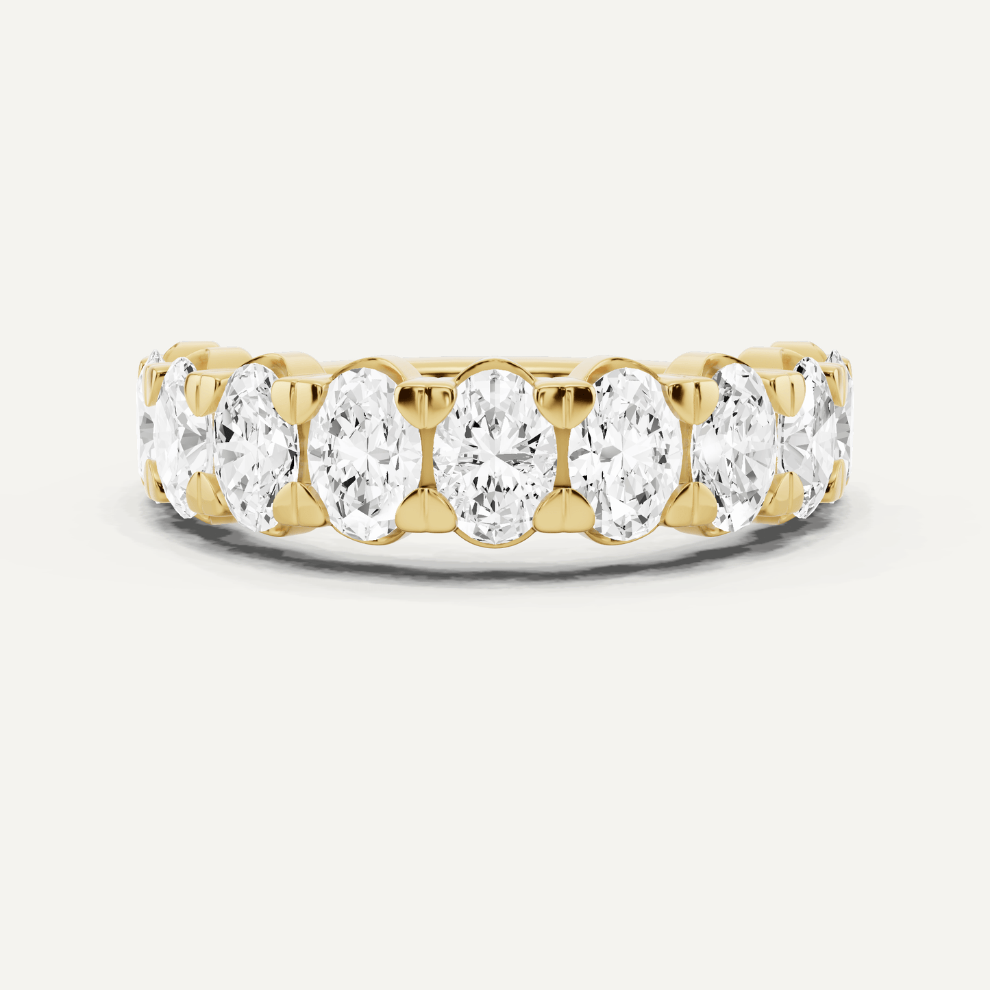 2 ctw Oval Diamond Nine Stone Wedding Band - Lotus Diamond