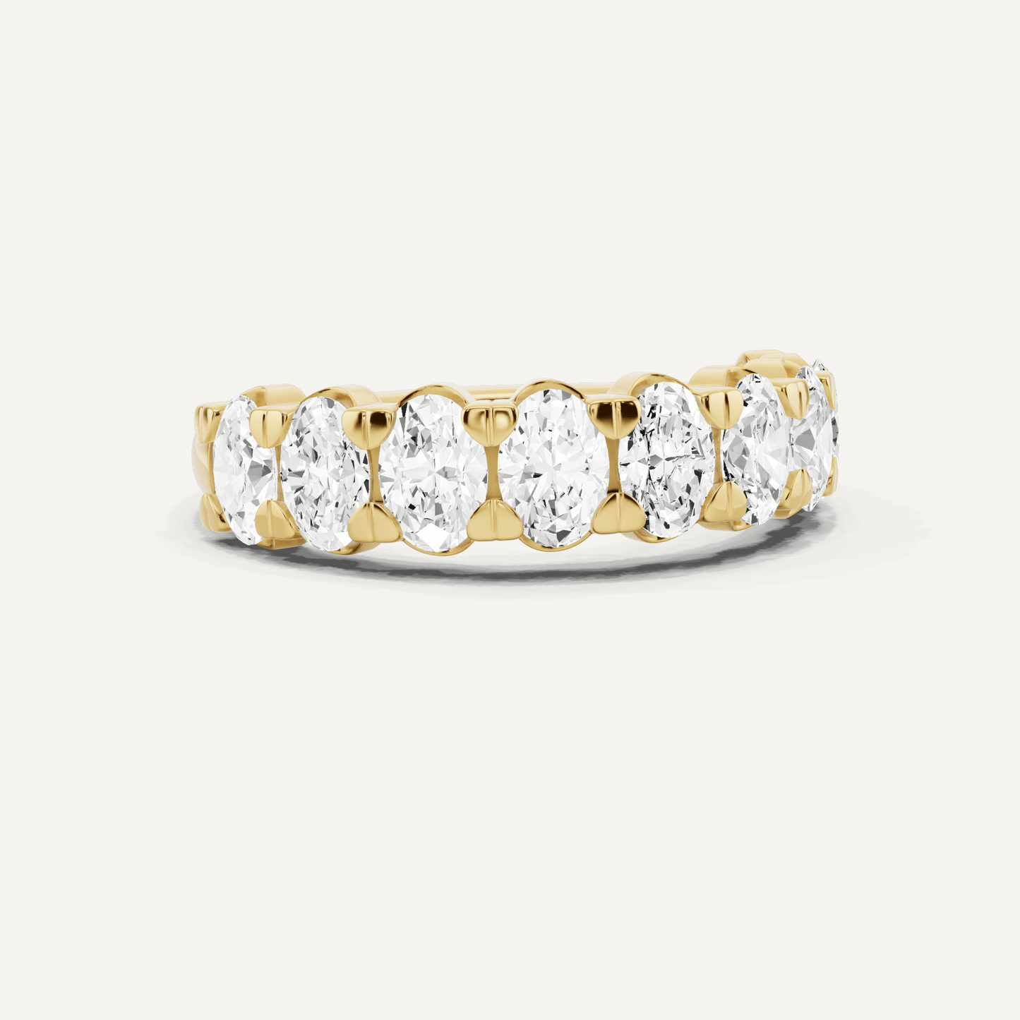 2 ctw Oval Diamond Nine Stone Wedding Band - Lotus Diamond