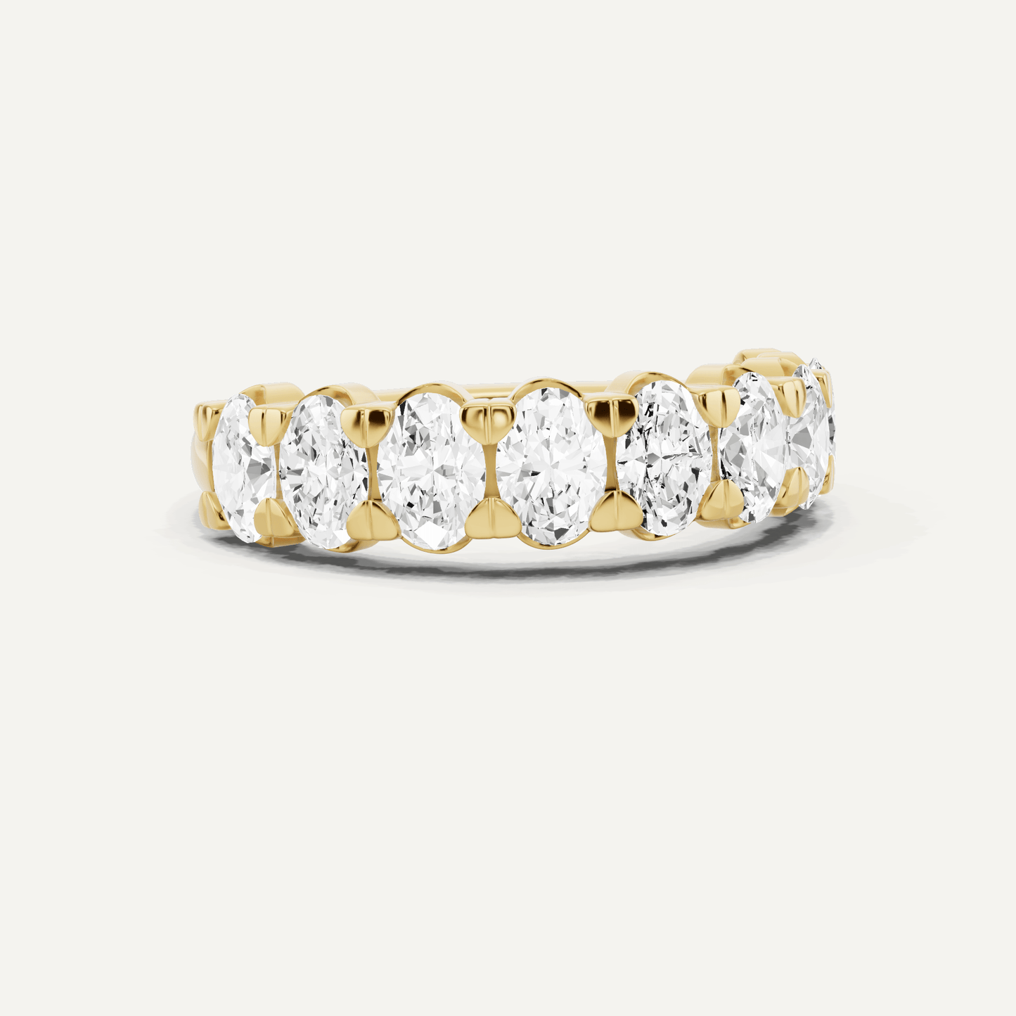 2 ctw Oval Diamond Nine Stone Wedding Band - Lotus Diamond