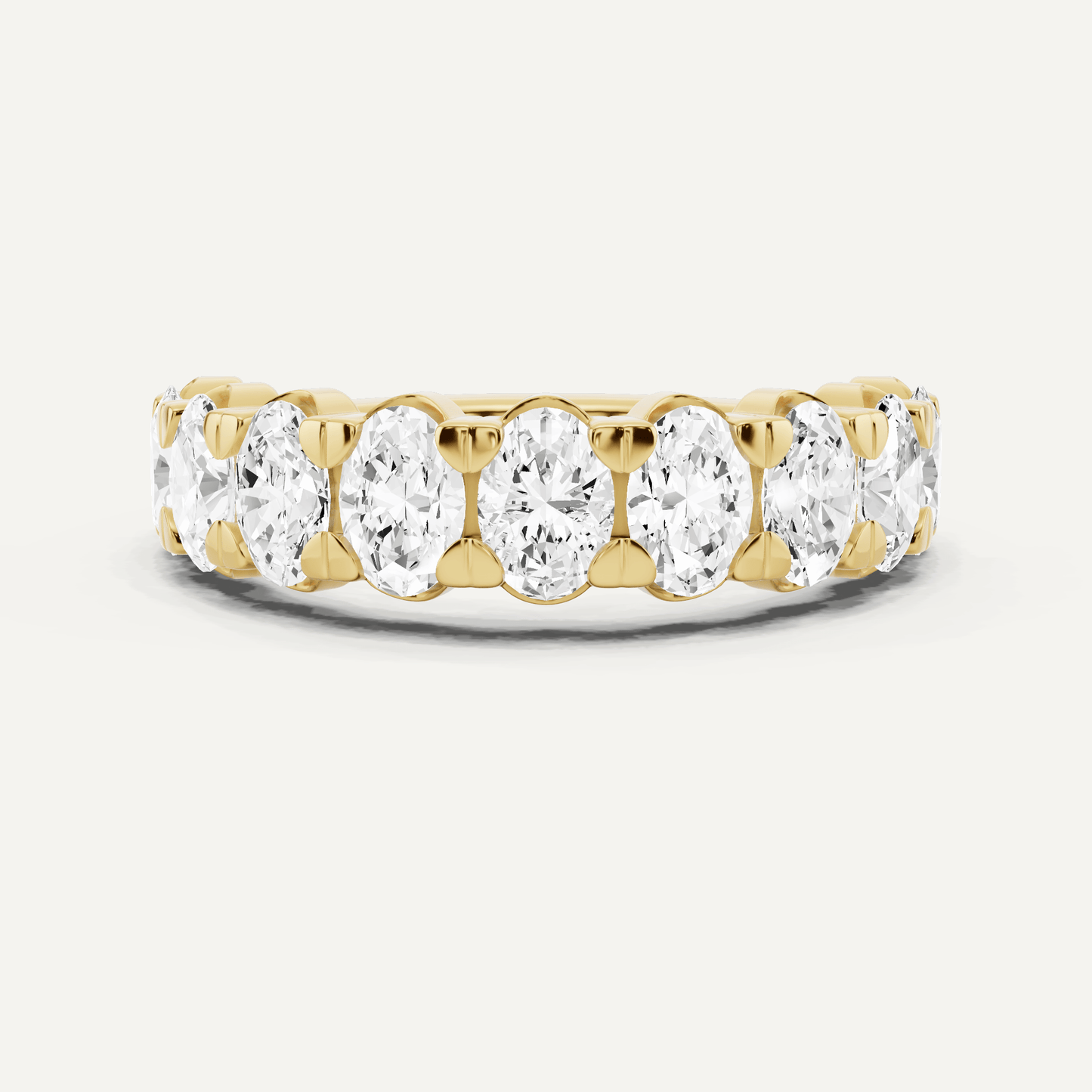 2 ctw Oval Diamond Nine Stone Wedding Band - Lotus Diamond
