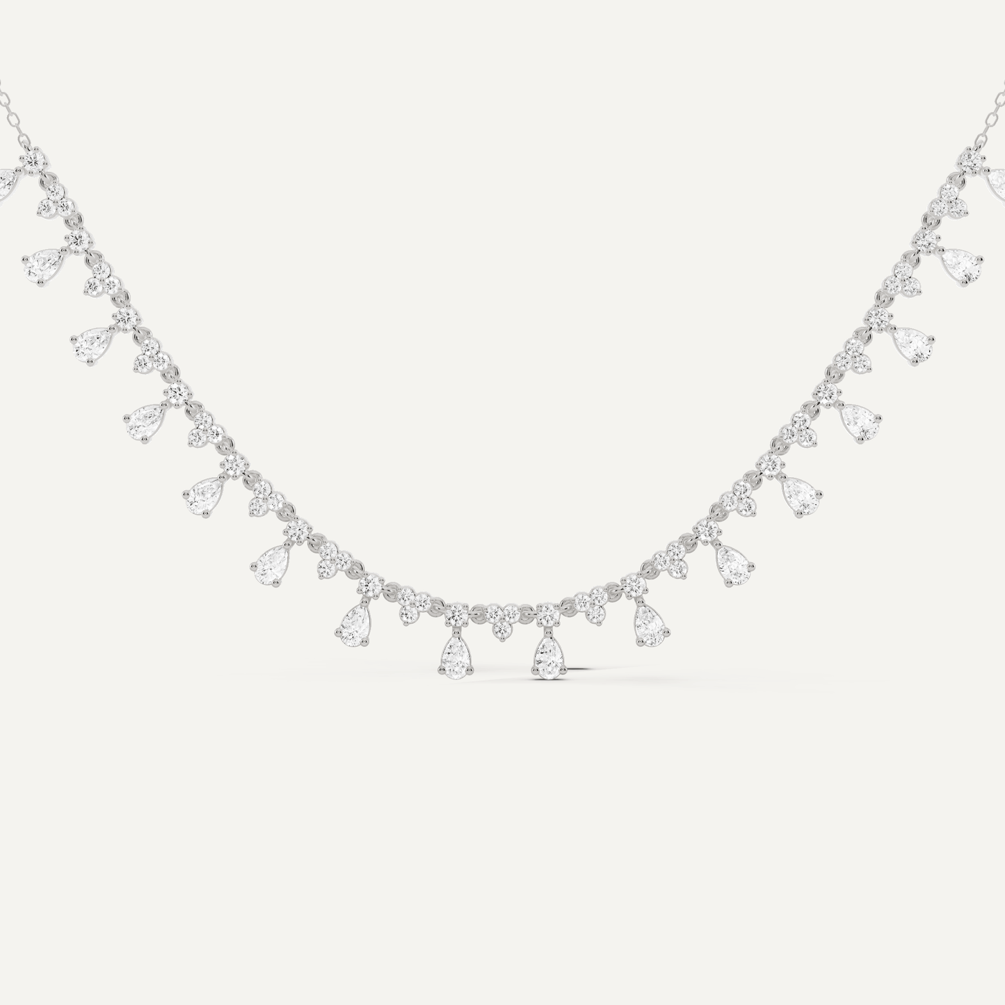 2 ctw Pear Diamond Fashion Necklace - Lotus Diamond