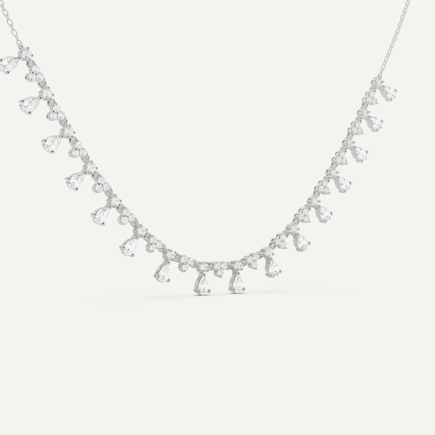 2 ctw Pear Diamond Fashion Necklace - Lotus Diamond