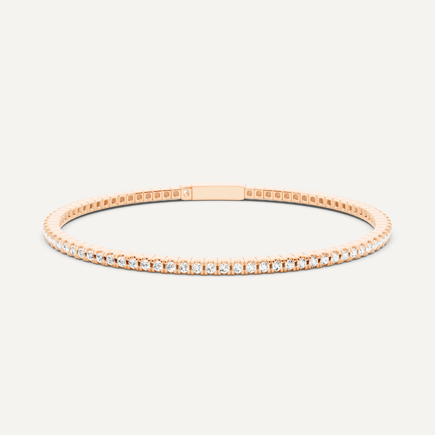 2 ctw Round Diamond Flex Bangle Bracelet - Lotus Diamond