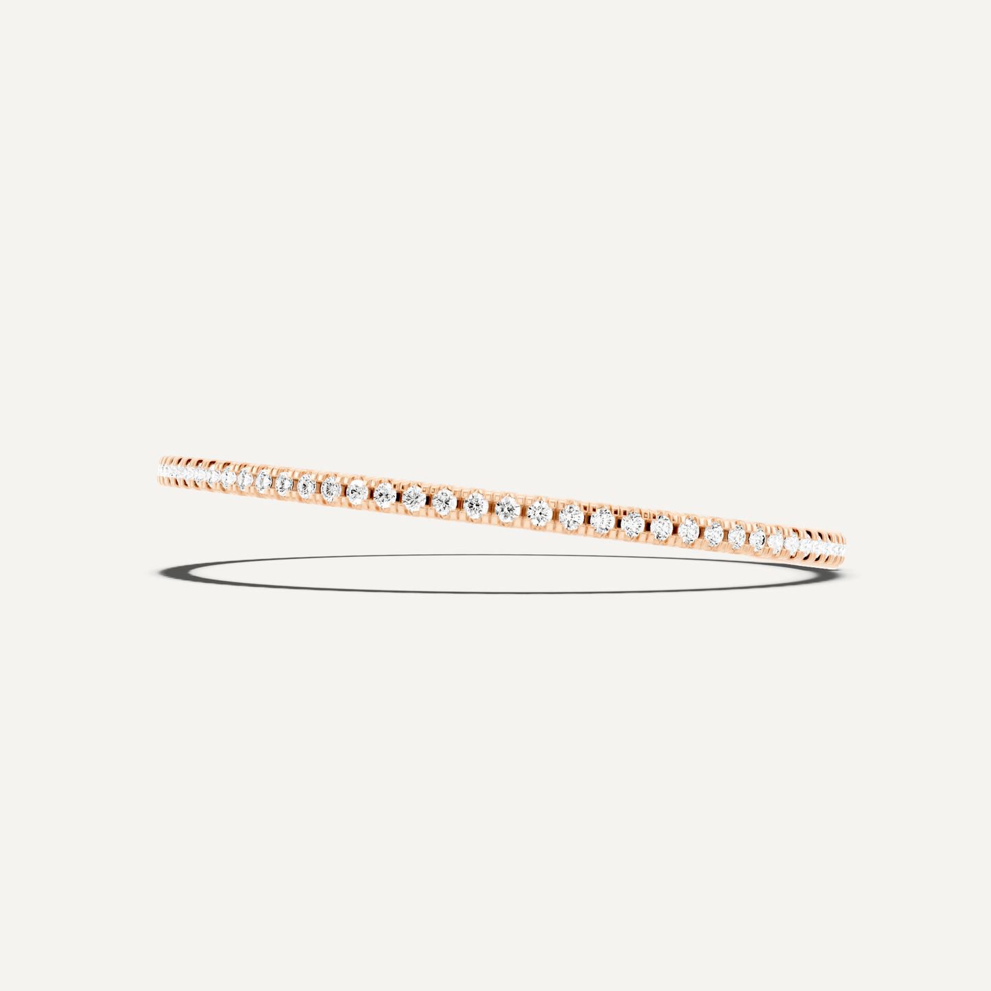 2 ctw Round Diamond Flex Bangle Bracelet - Lotus Diamond