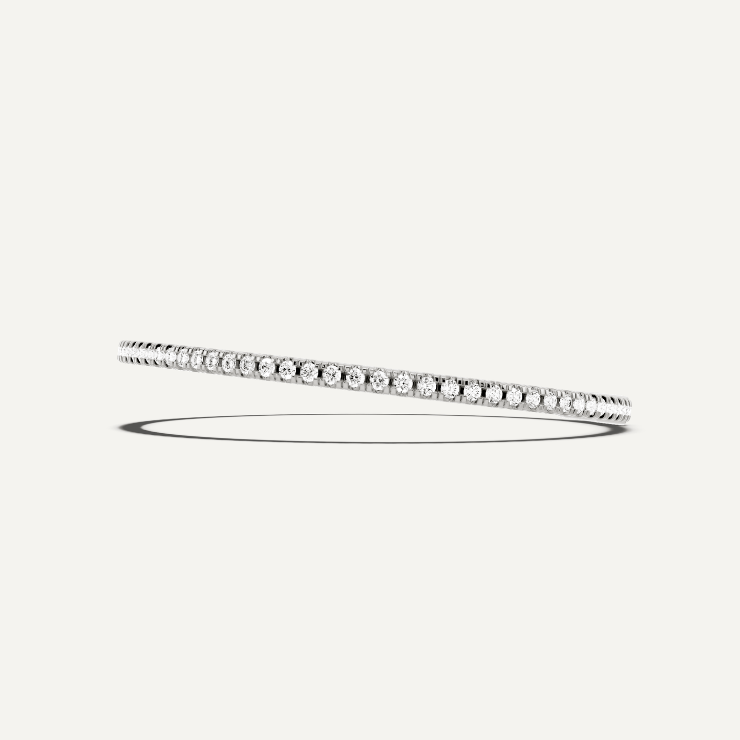 2 ctw Round Diamond Flex Bangle Bracelet - Lotus Diamond