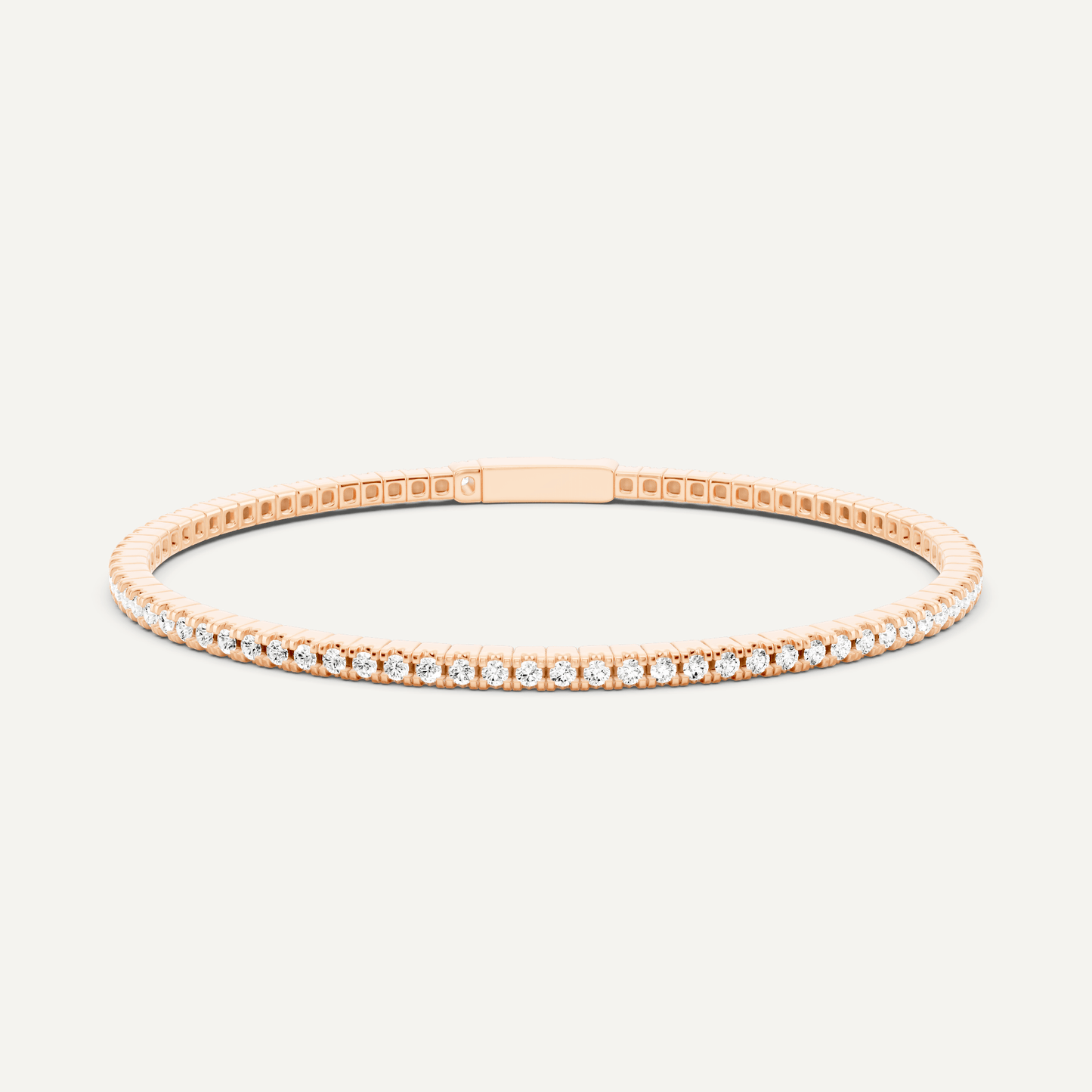 2 ctw Round Diamond Flex Bangle Bracelet - Lotus Diamond