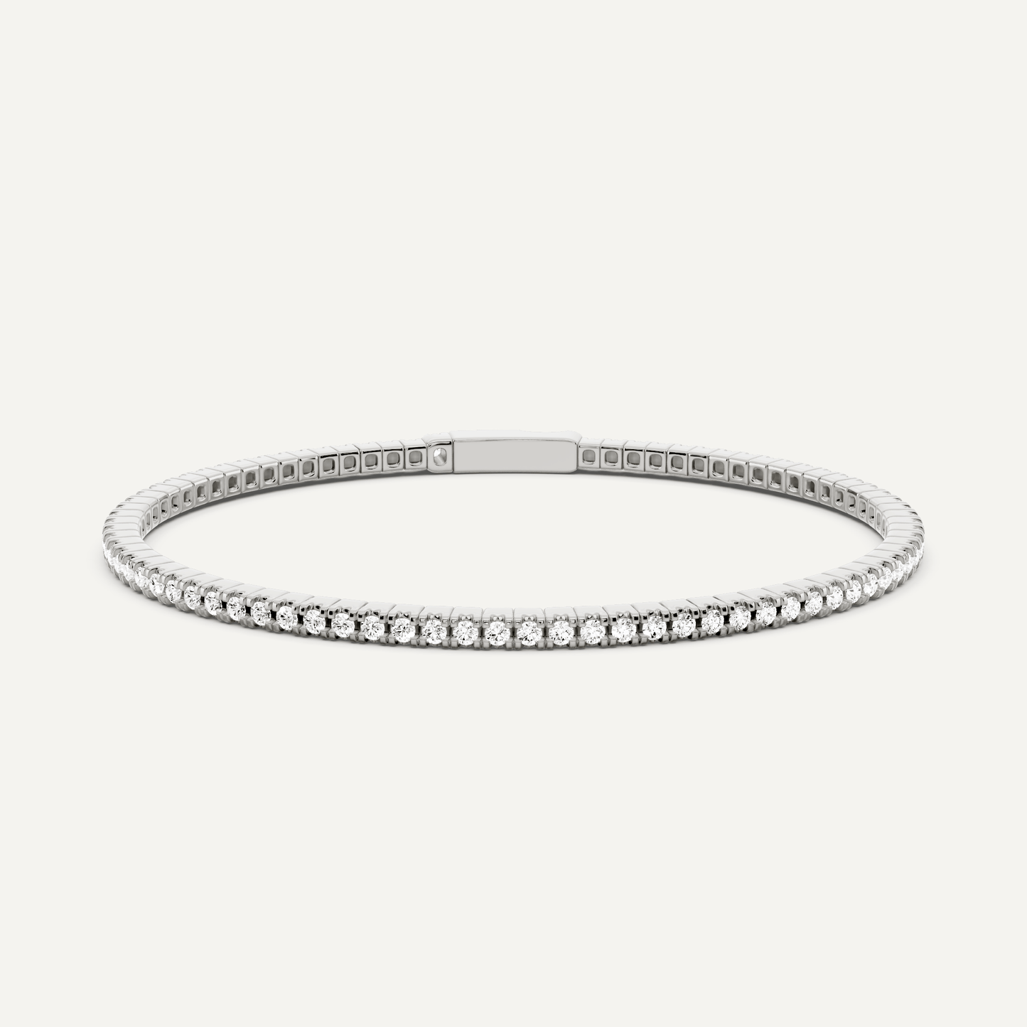 2 ctw Round Diamond Flex Bangle Bracelet - Lotus Diamond