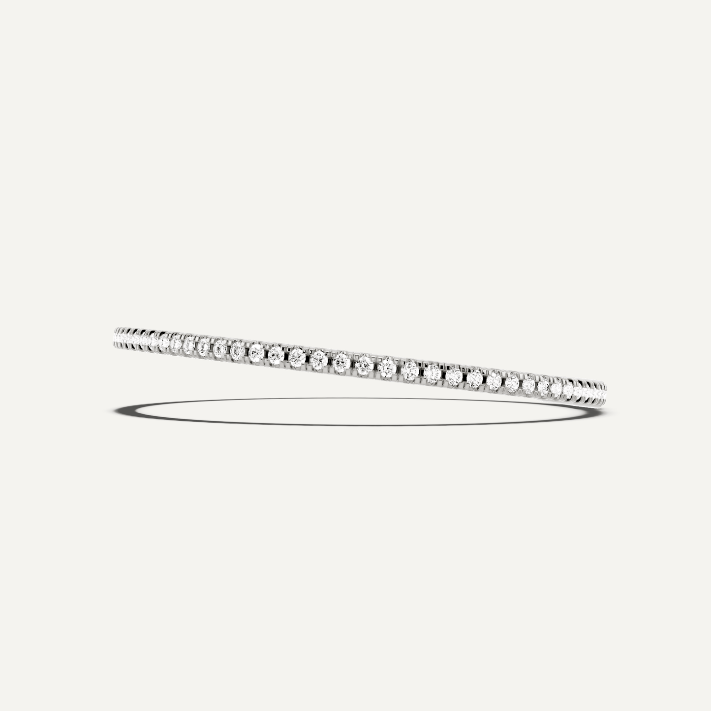2 ctw Round Diamond Flex Bangle Bracelet - Lotus Diamond