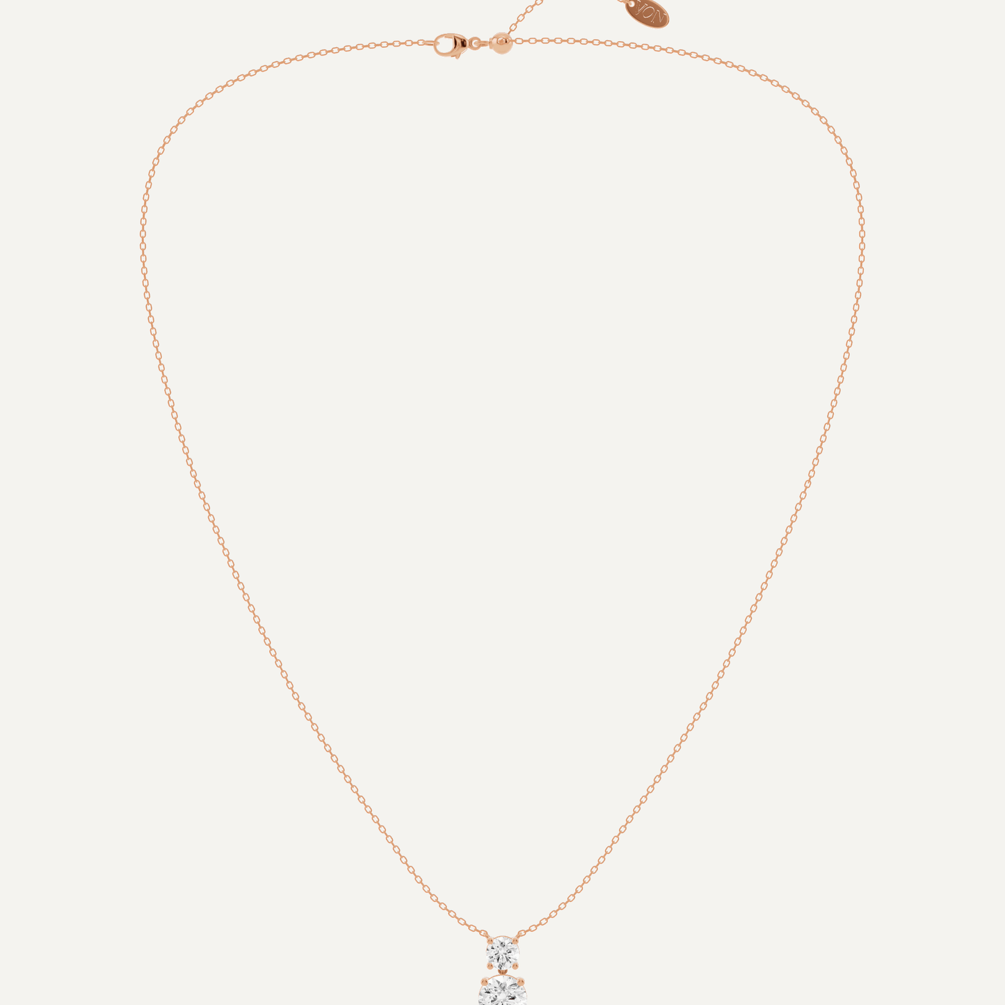 2 ctw Round Diamond Two Stone Fashion Necklace - Lotus Diamond