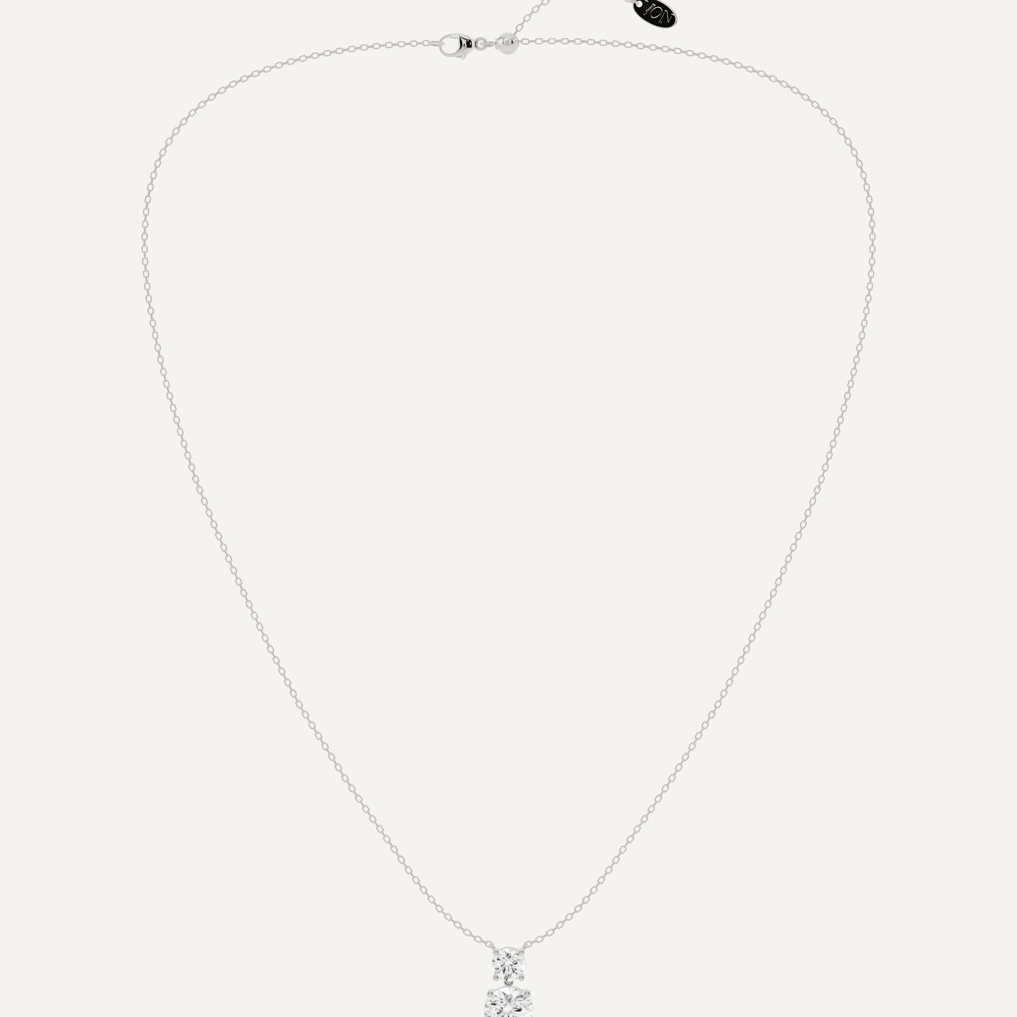 2 ctw Round Diamond Two Stone Fashion Necklace - Lotus Diamond