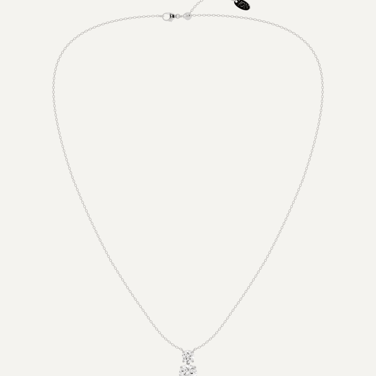2 ctw Round Diamond Two Stone Fashion Necklace - Lotus Diamond