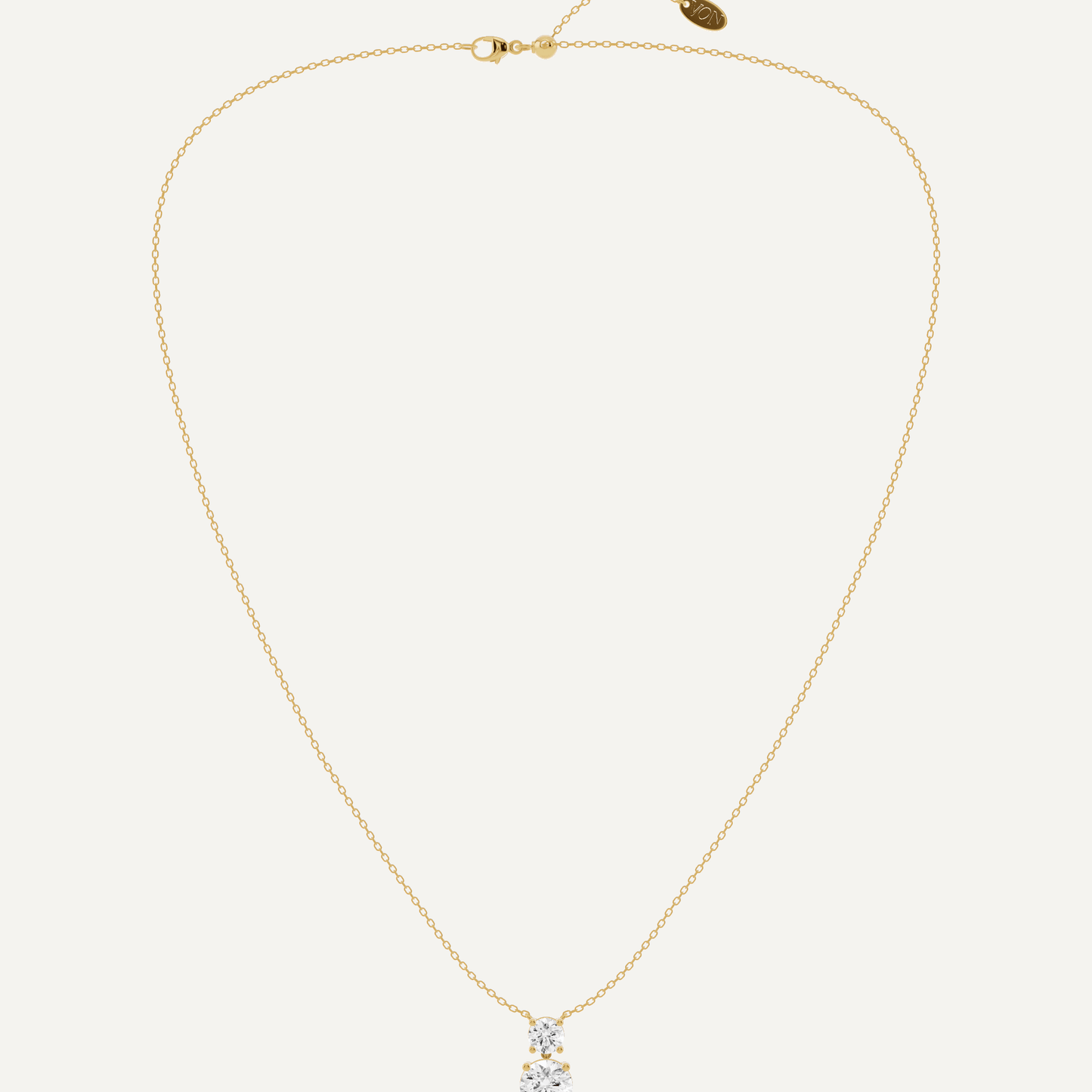 2 ctw Round Diamond Two Stone Fashion Necklace - Lotus Diamond