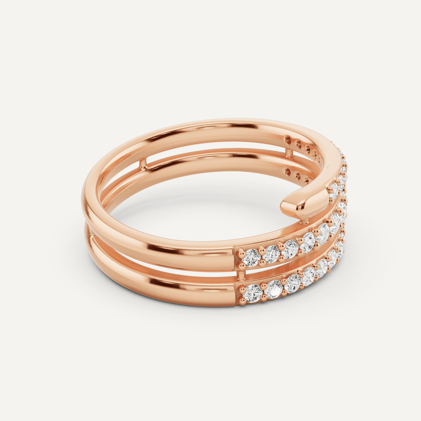 2/5 ctw Round Diamond Coil Fashion Band - Lotus Diamond