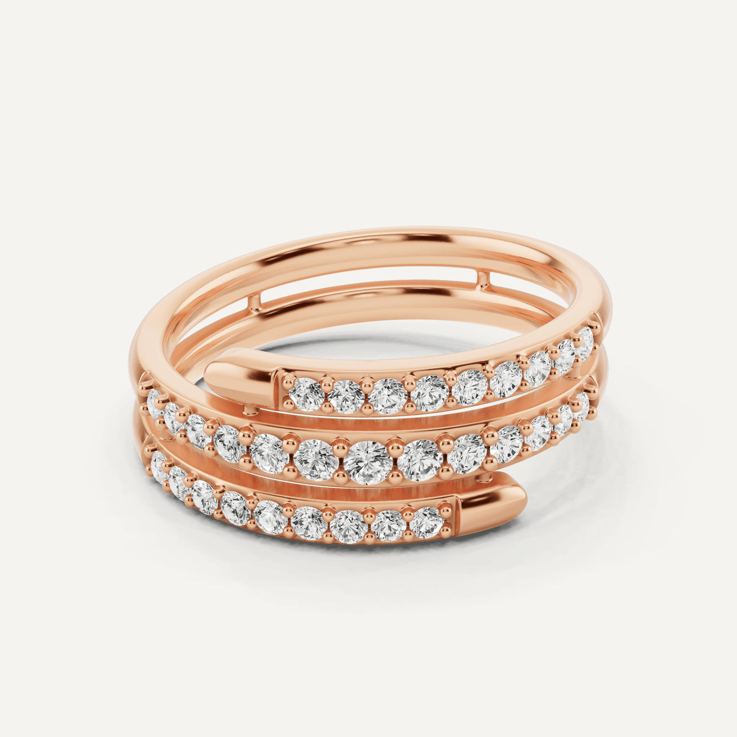 2/5 ctw Round Diamond Coil Fashion Band - Lotus Diamond