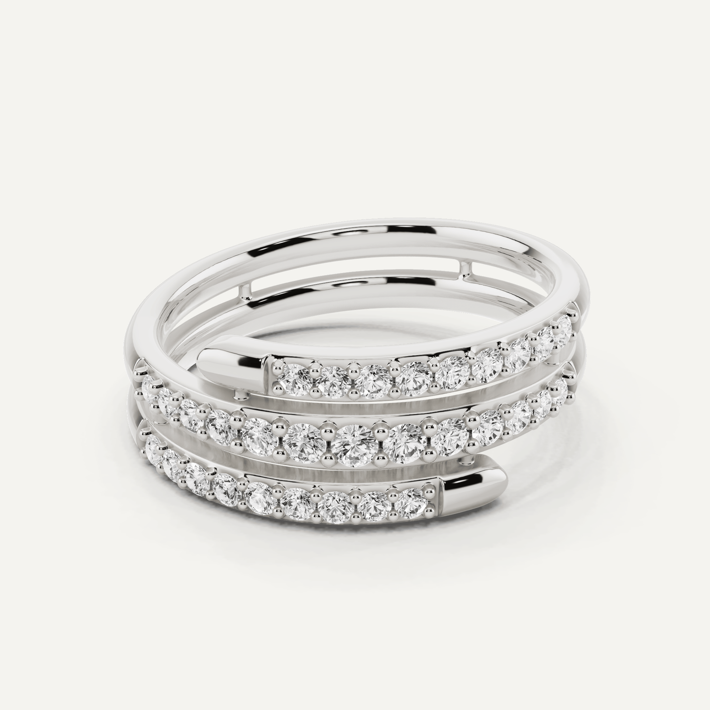 2/5 ctw Round Diamond Coil Fashion Band - Lotus Diamond