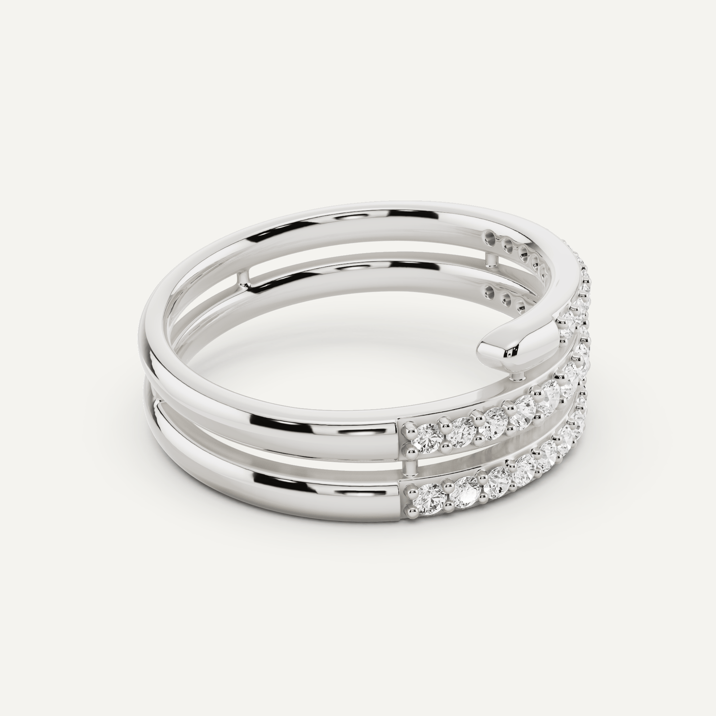 2/5 ctw Round Diamond Coil Fashion Band - Lotus Diamond