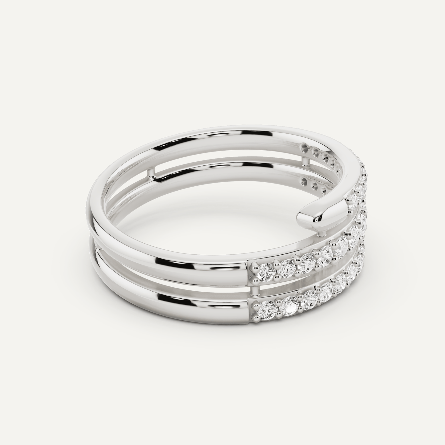 2/5 ctw Round Diamond Coil Fashion Band - Lotus Diamond