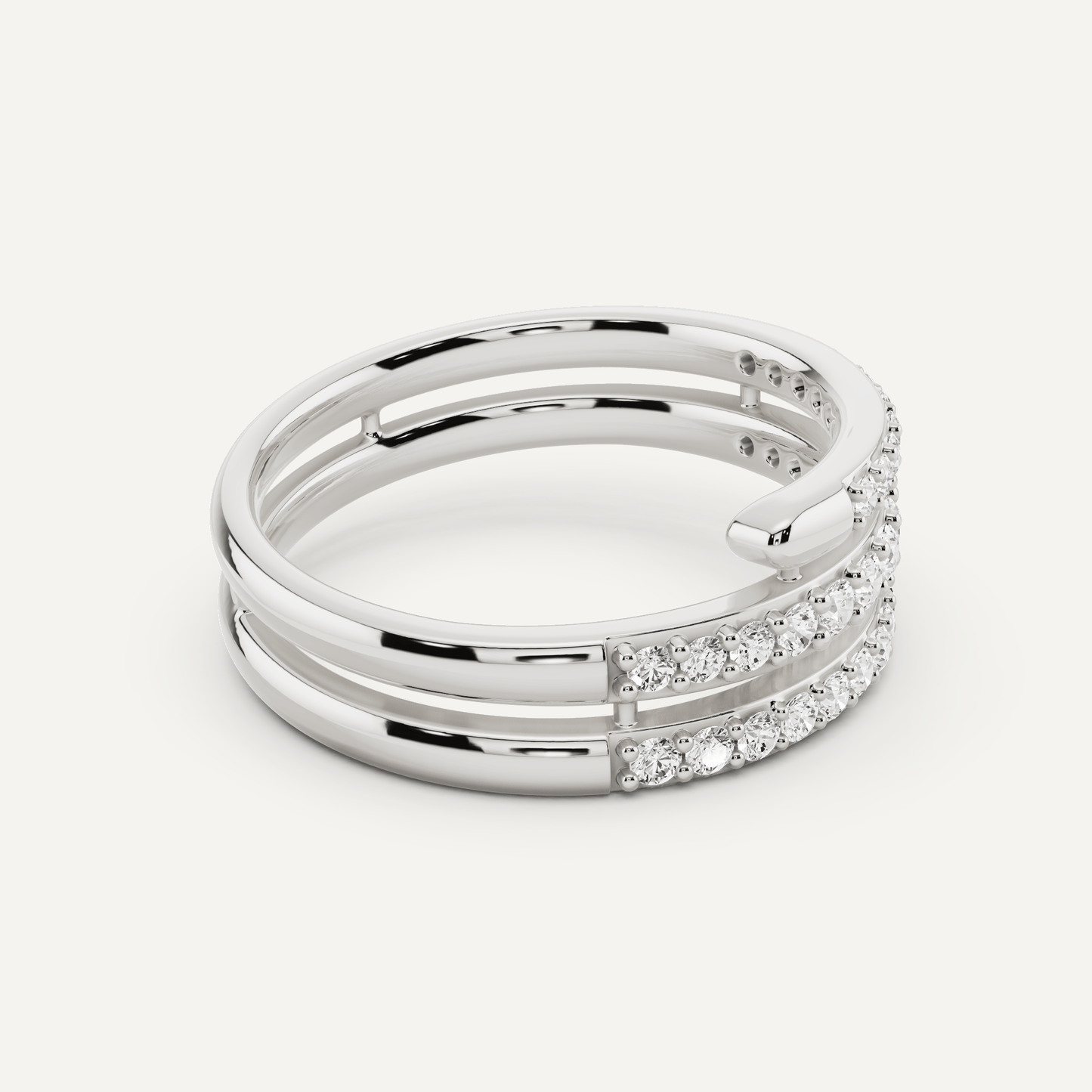 2/5 ctw Round Diamond Coil Fashion Band - Lotus Diamond