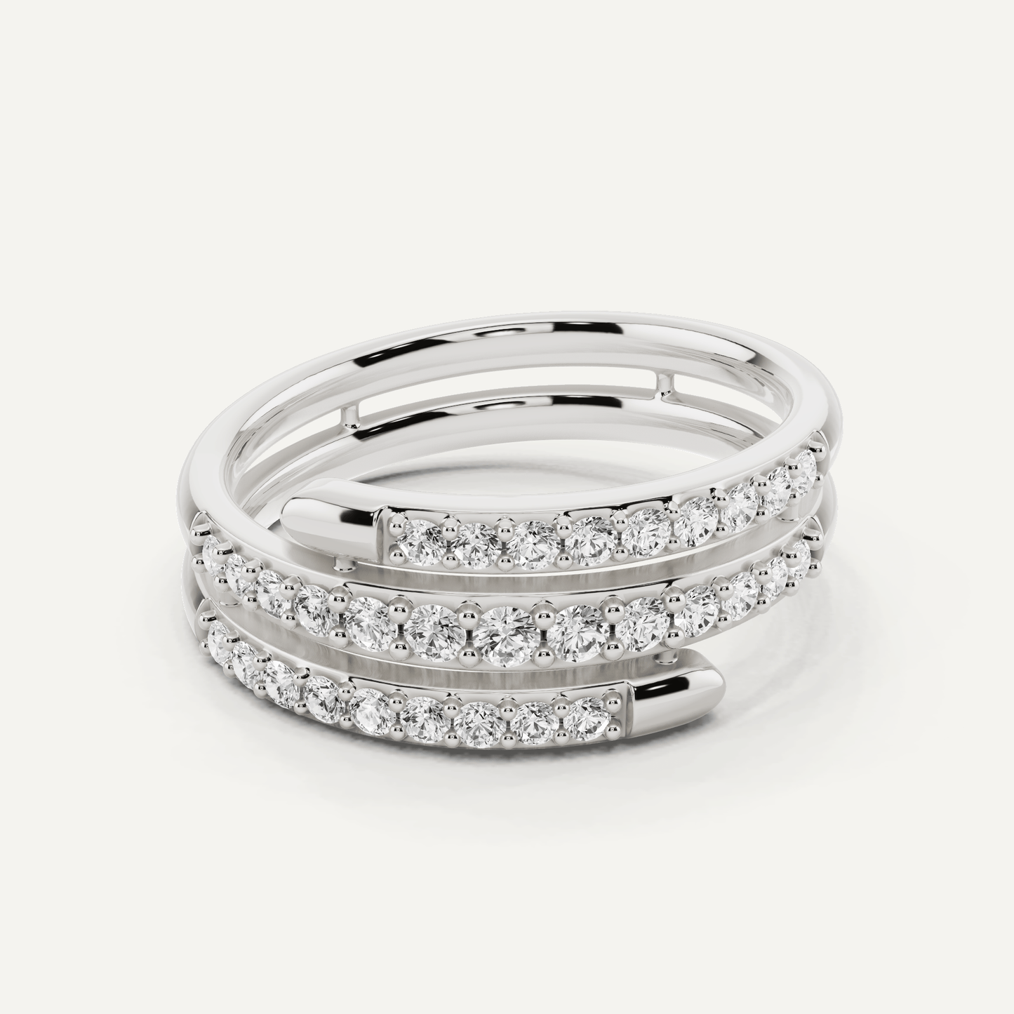 2/5 ctw Round Diamond Coil Fashion Band - Lotus Diamond