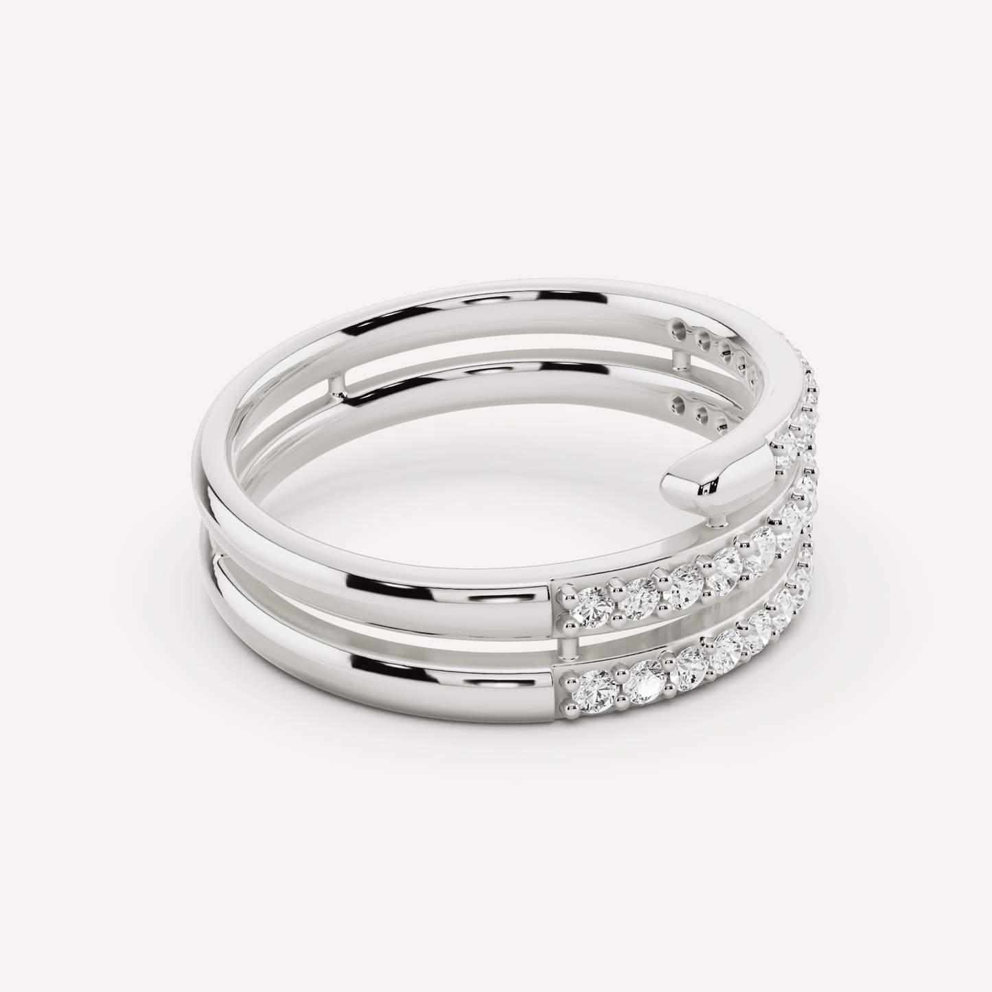 2/5 ctw Round Diamond Coil Fashion Band - Lotus Diamond