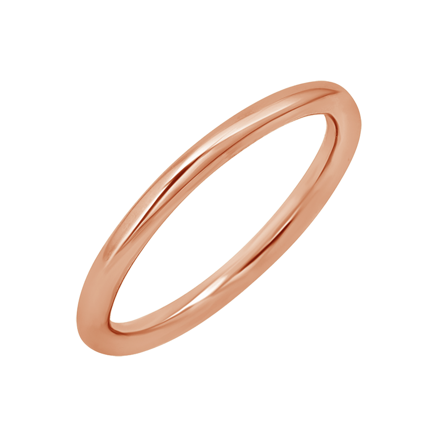 2mm Round Wire Stacking Band - Lotus Diamond