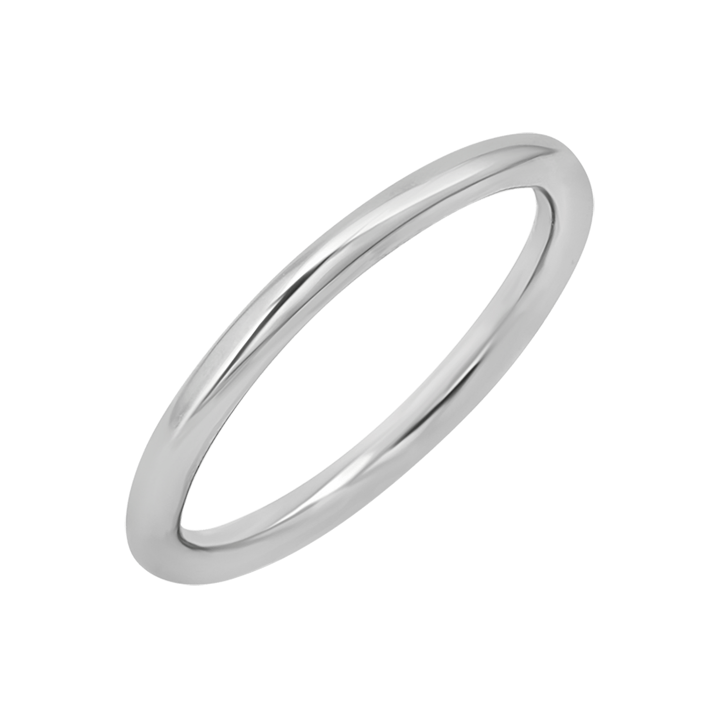 2mm Round Wire Stacking Band - Lotus Diamond