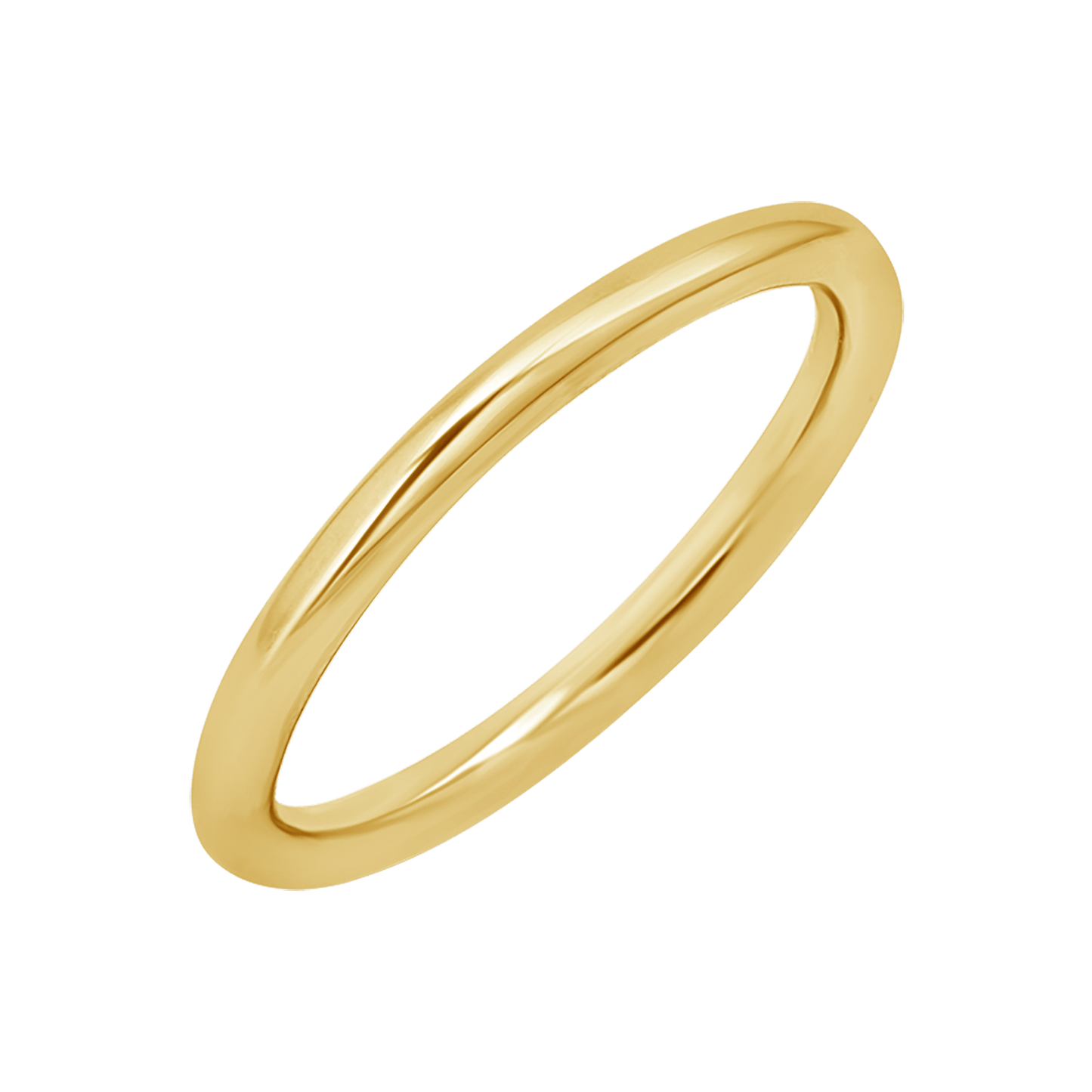 2mm Round Wire Stacking Band - Lotus Diamond