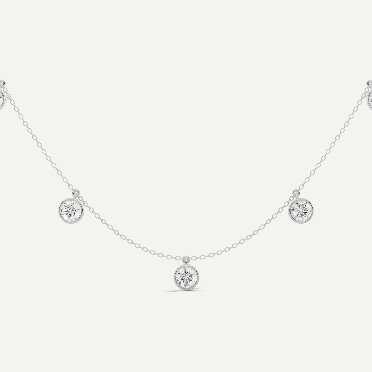 3 1/2 ctw Round Diamond Fashion Necklace - Lotus Diamond