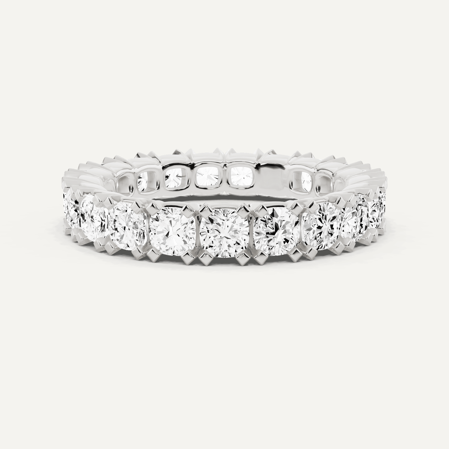 3 ctw Cushion Diamond Eternity Band - Lotus Diamond