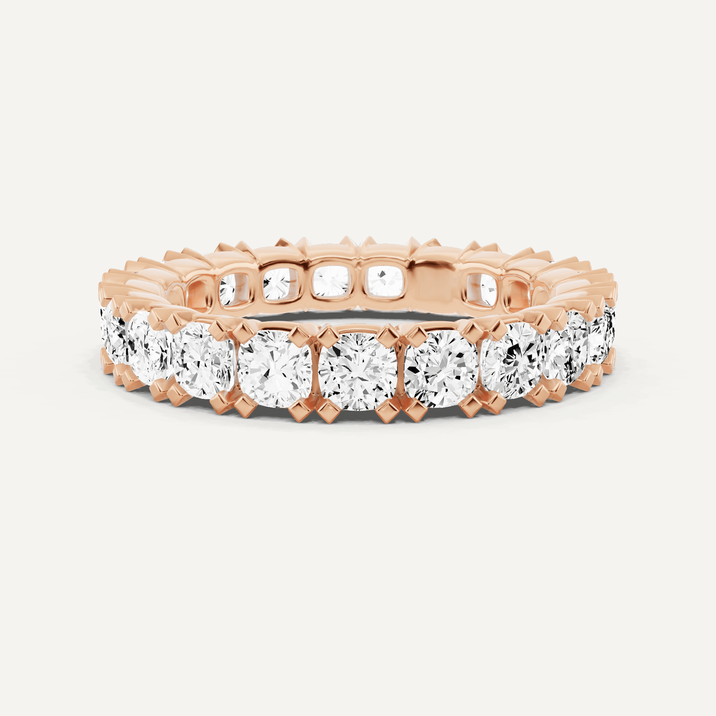 3 ctw Cushion Diamond Eternity Band - Lotus Diamond