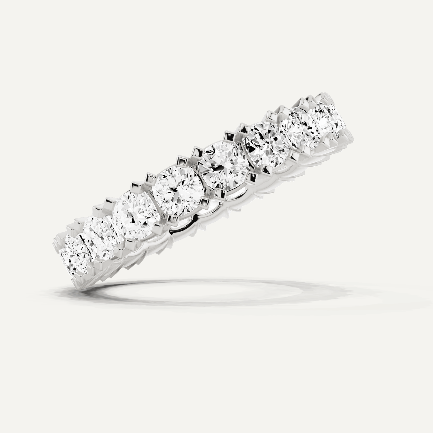 3 ctw Cushion Diamond Eternity Band - Lotus Diamond