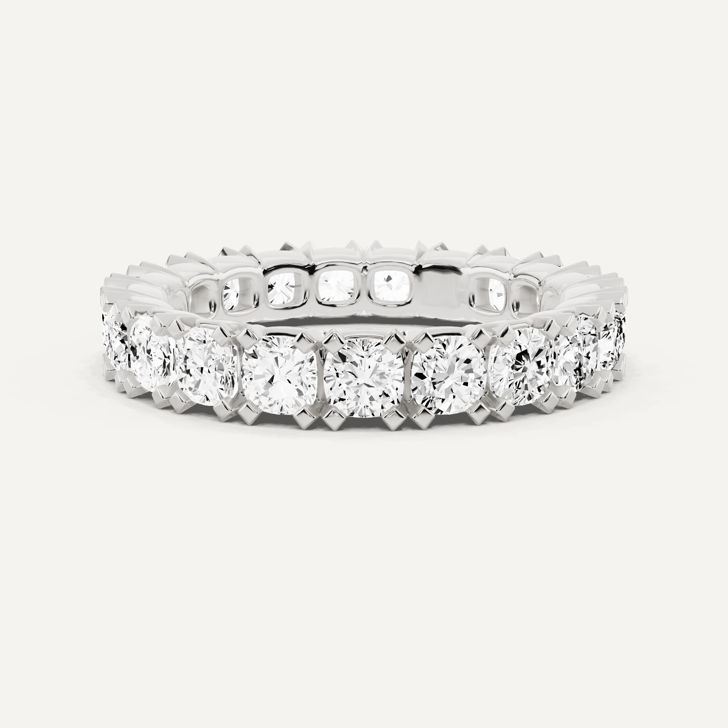 3 ctw Cushion Diamond Eternity Band - Lotus Diamond