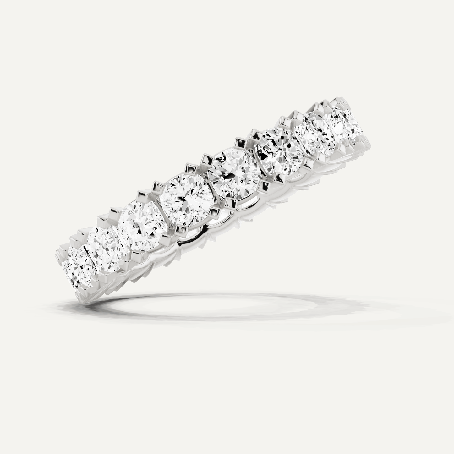 3 ctw Cushion Diamond Eternity Band - Lotus Diamond