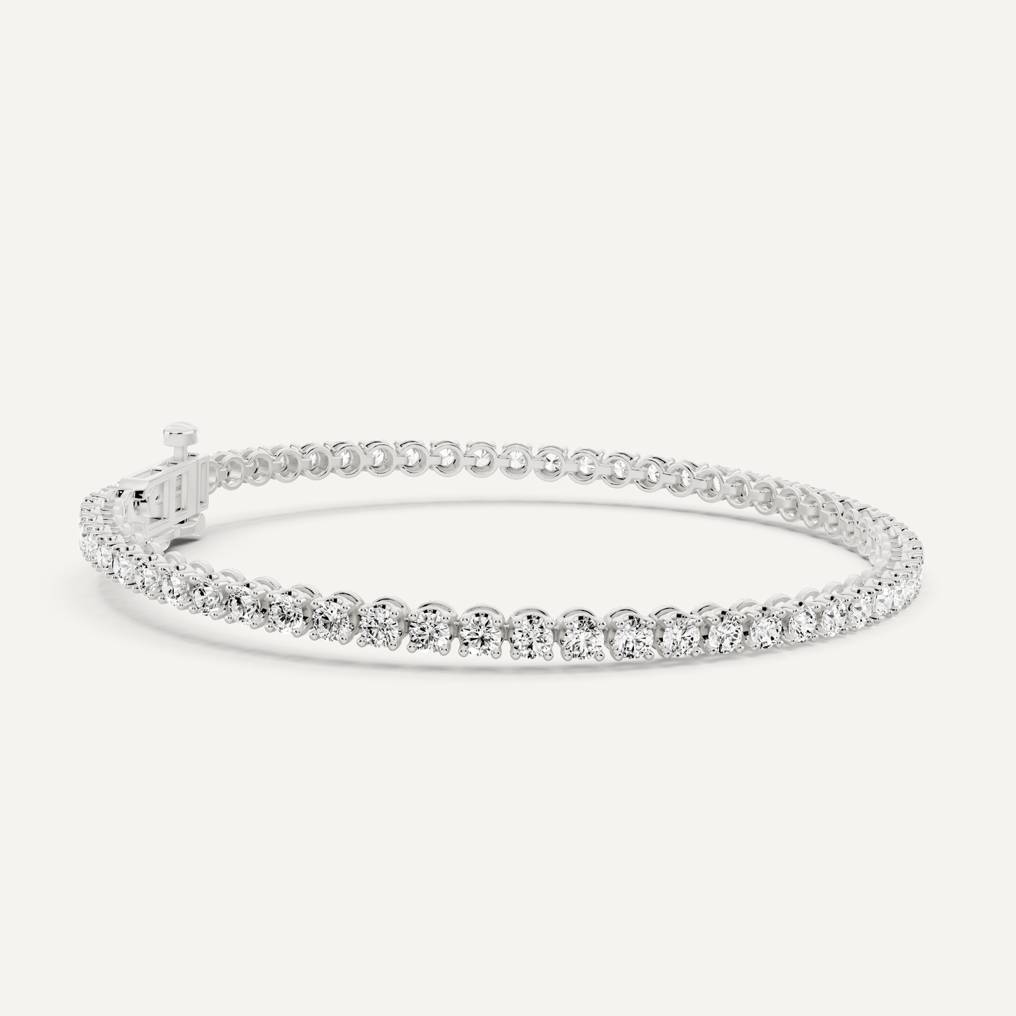 3 ctw Round Diamond Four Prong Tennis Bracelet - Lotus Diamond
