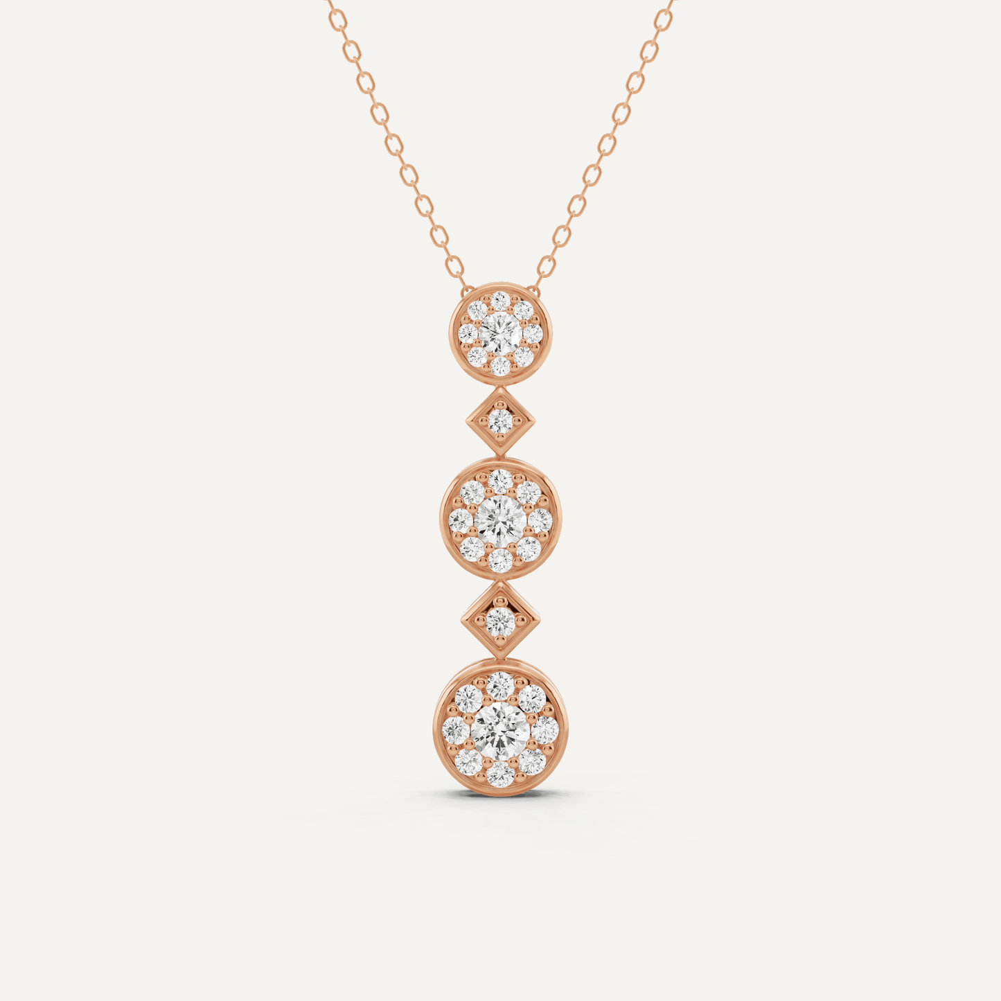 3/4 ctw Round Diamond Fashion Pendant - Lotus Diamond
