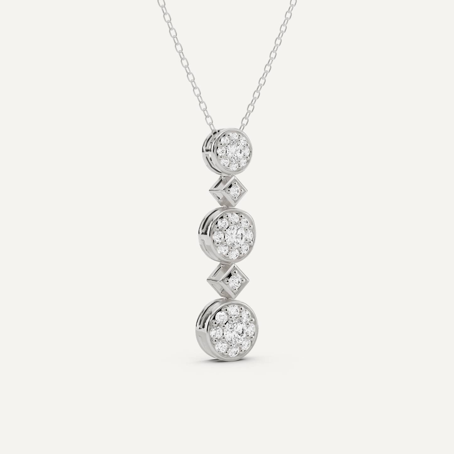 3/4 ctw Round Diamond Fashion Pendant - Lotus Diamond