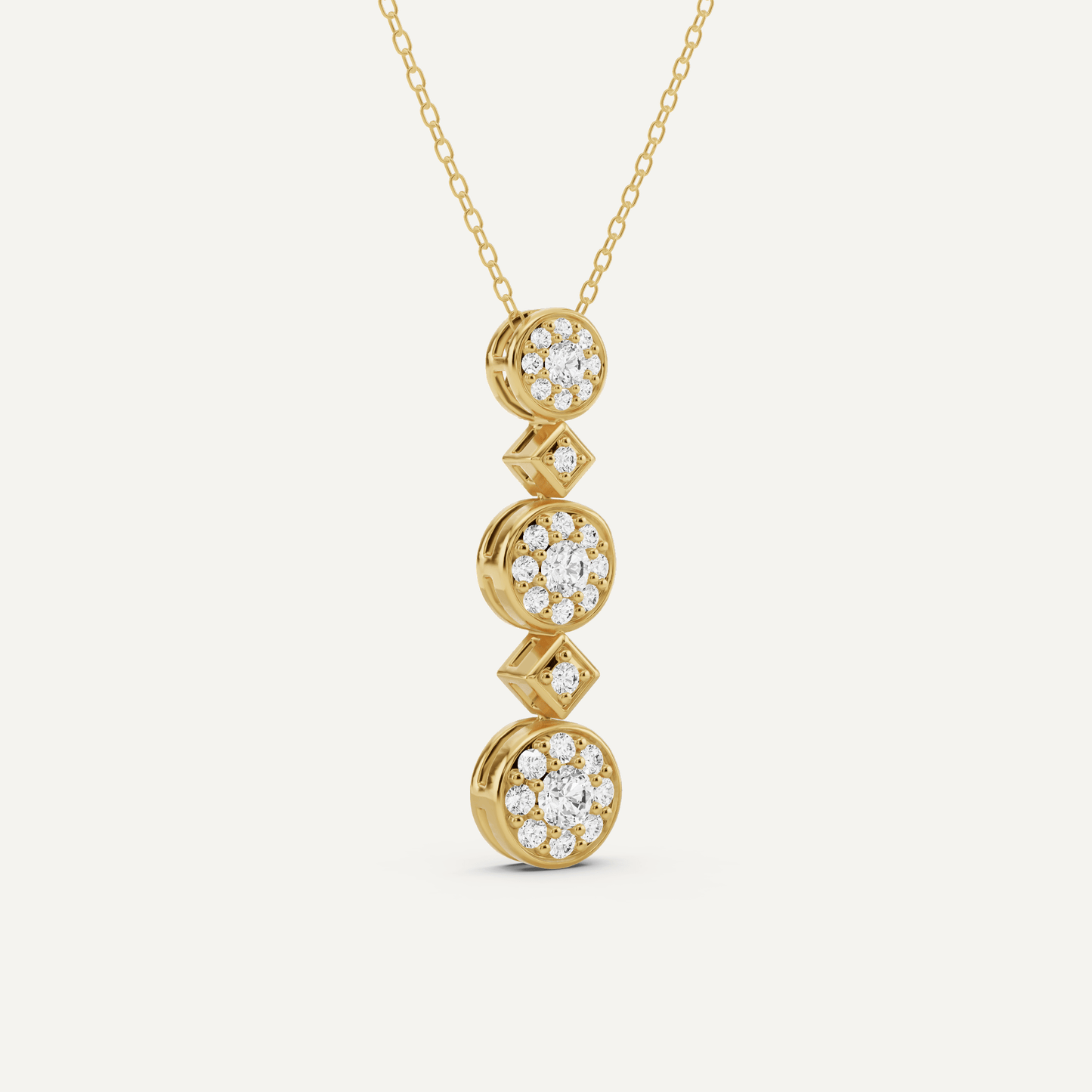 3/4 ctw Round Diamond Fashion Pendant - Lotus Diamond