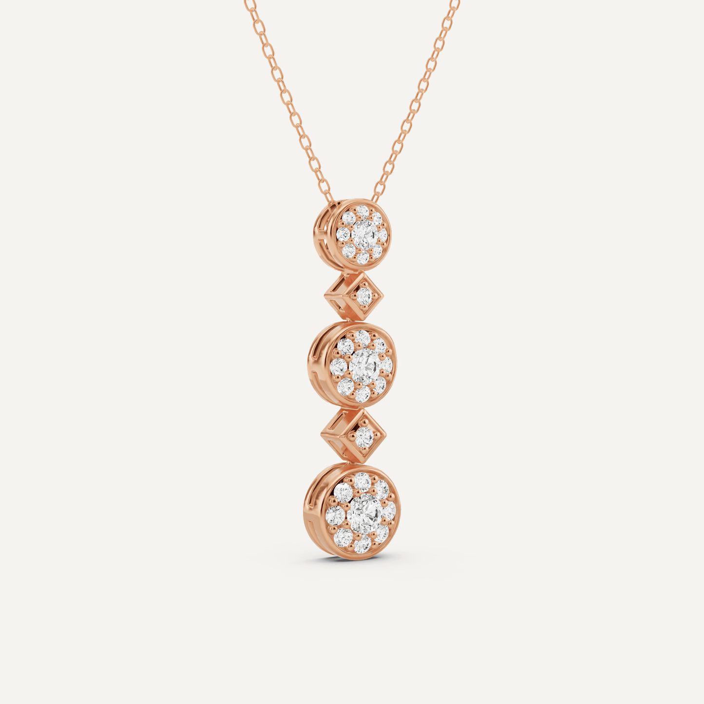 3/4 ctw Round Diamond Fashion Pendant - Lotus Diamond