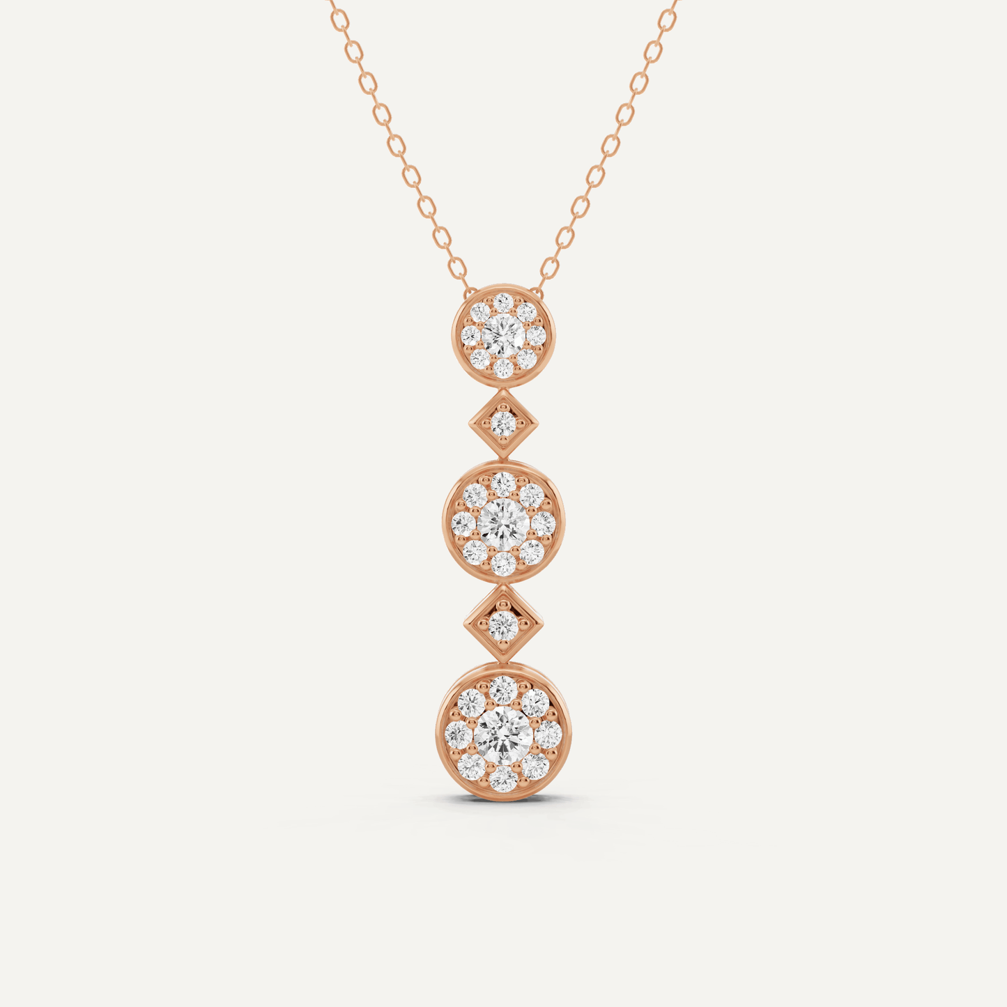 3/4 ctw Round Diamond Fashion Pendant - Lotus Diamond
