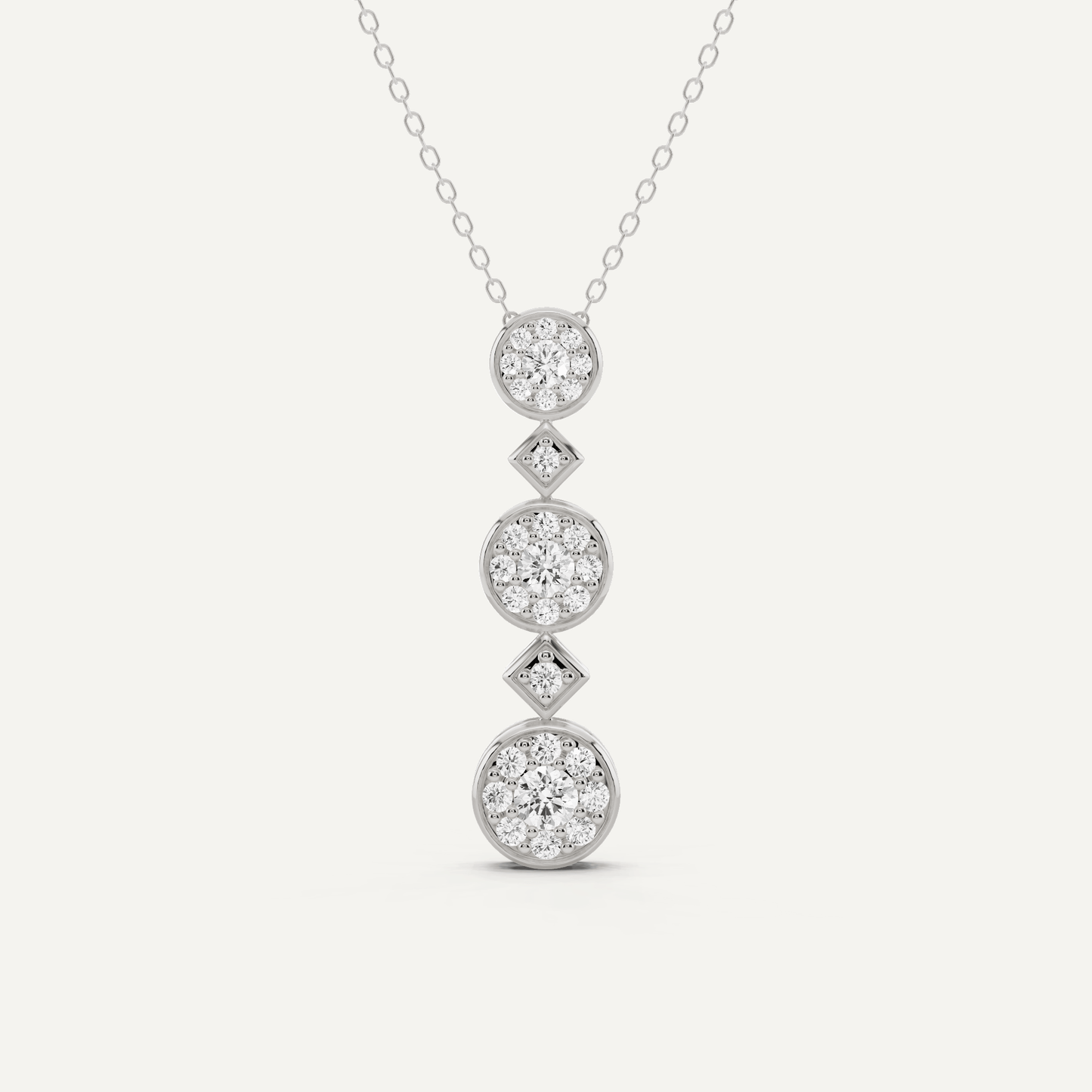 3/4 ctw Round Diamond Fashion Pendant - Lotus Diamond