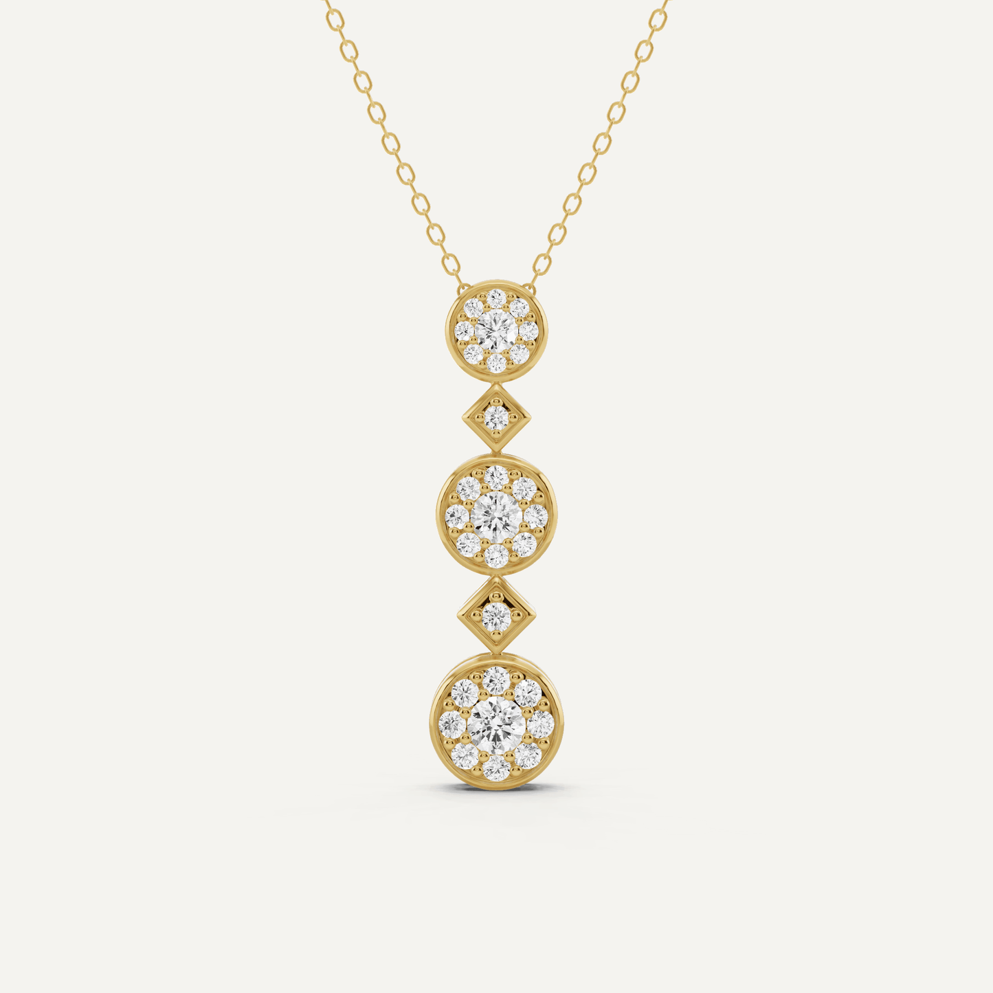 3/4 ctw Round Diamond Fashion Pendant - Lotus Diamond