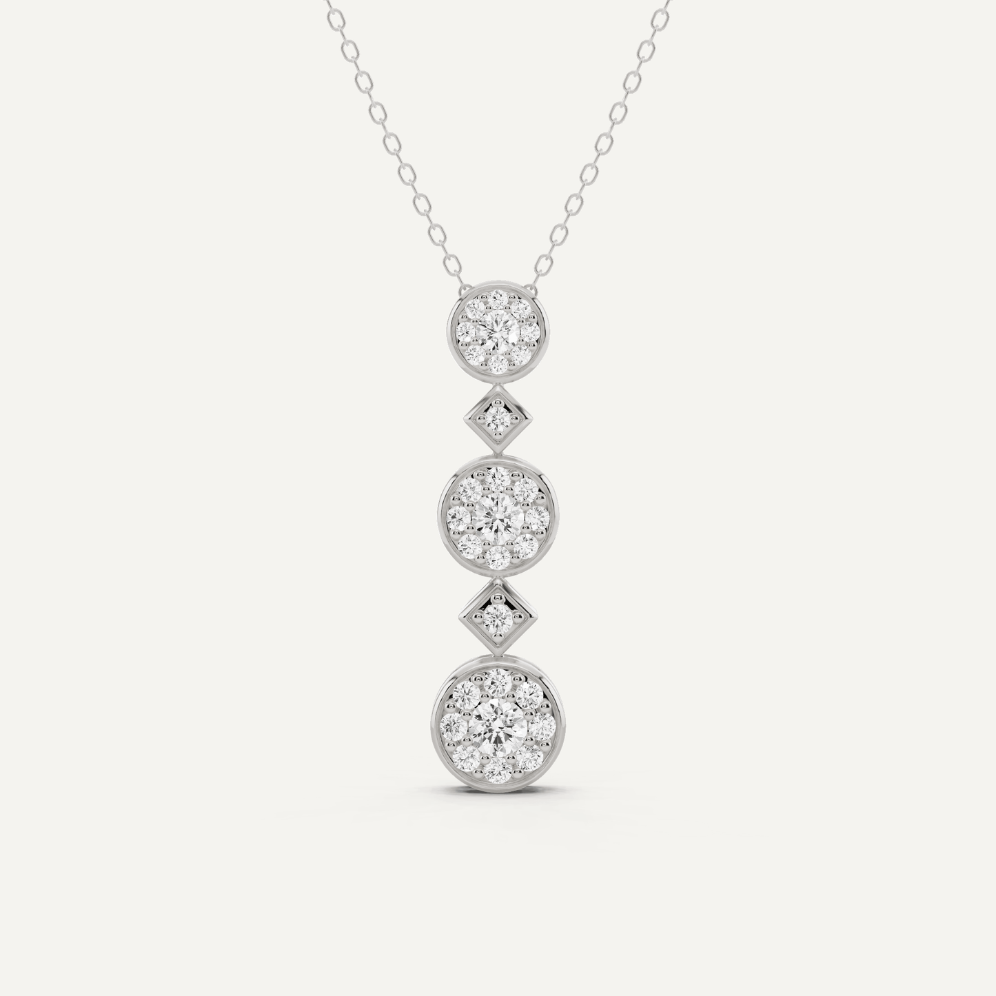 3/4 ctw Round Diamond Fashion Pendant - Lotus Diamond