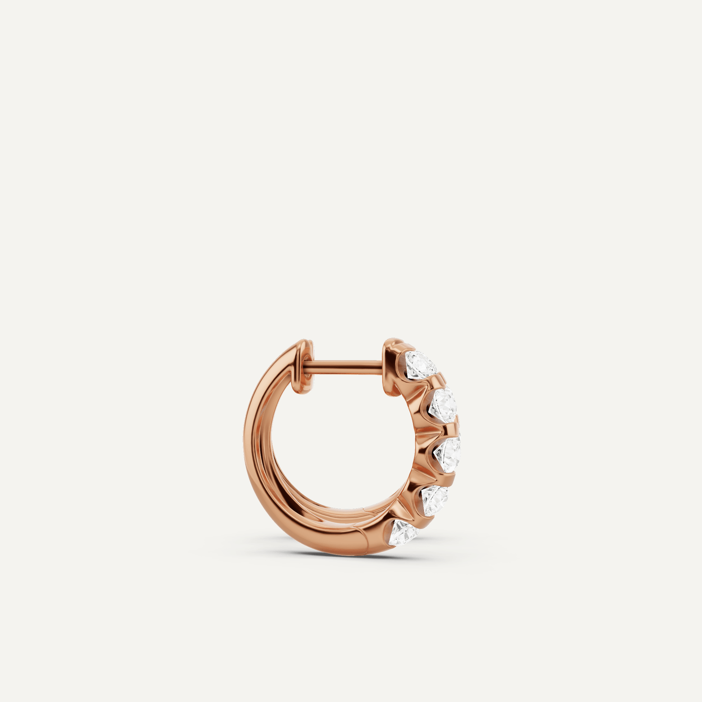 3/4 ctw Round Diamond Huggie Hoop Earrings - Lotus Diamond